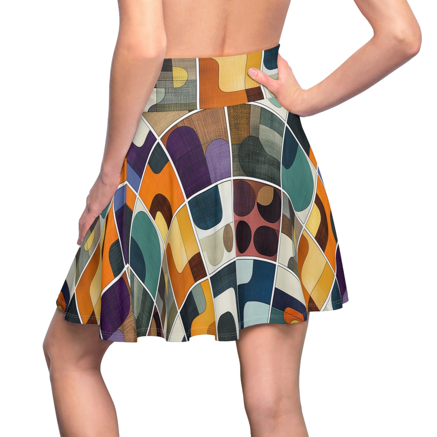 Geometric Bliss Skater Skirt