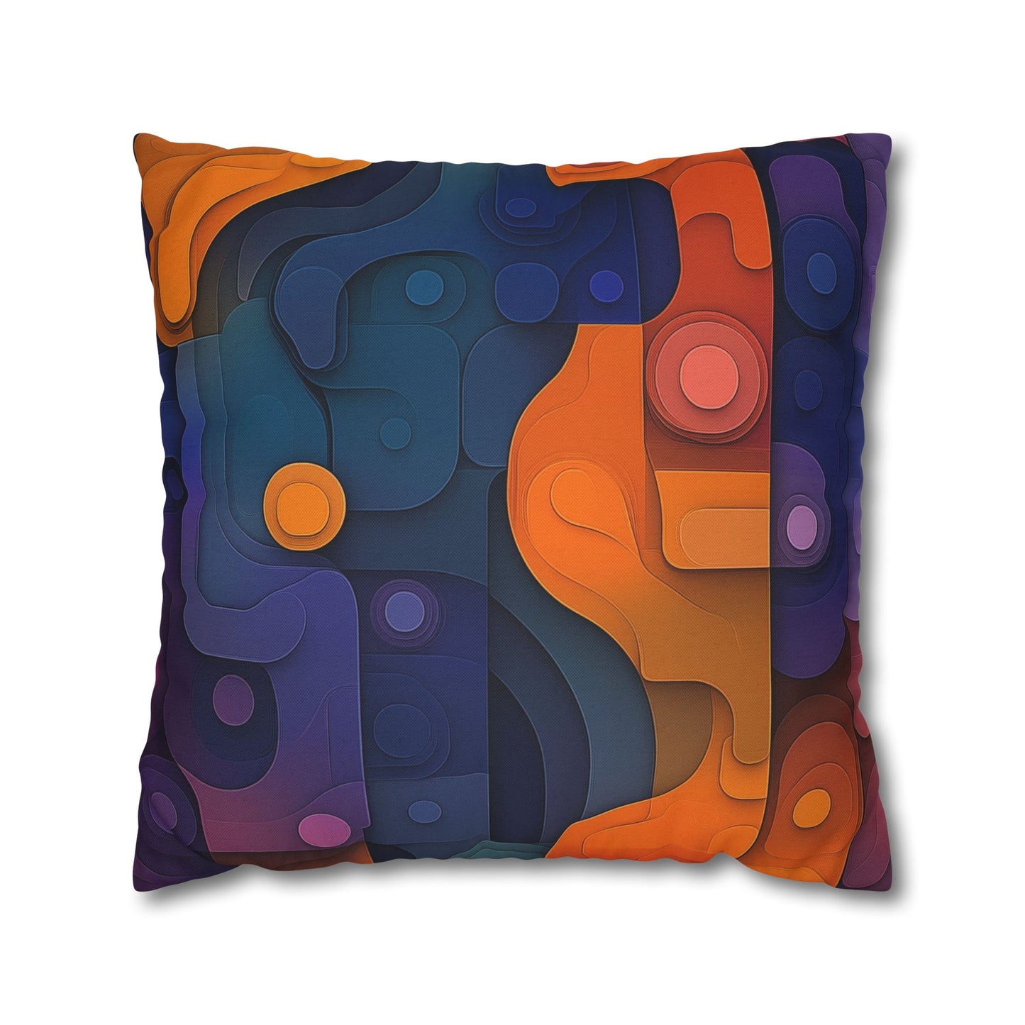 Fluid Harmony- Square Polyester Pillowcase