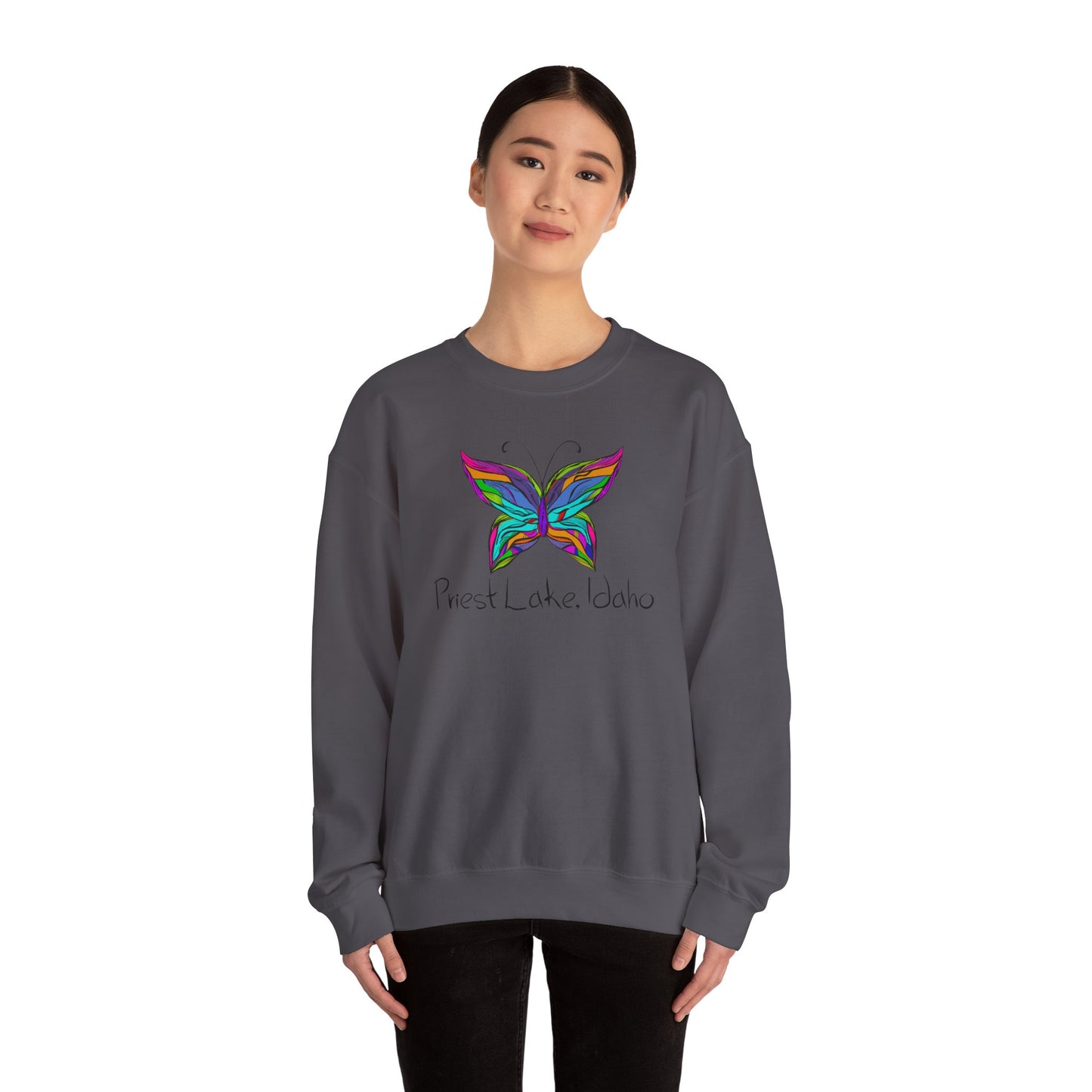 Priest Lake Butterfly Unisex Heavy Blend™ Crewneck Sweatshirt