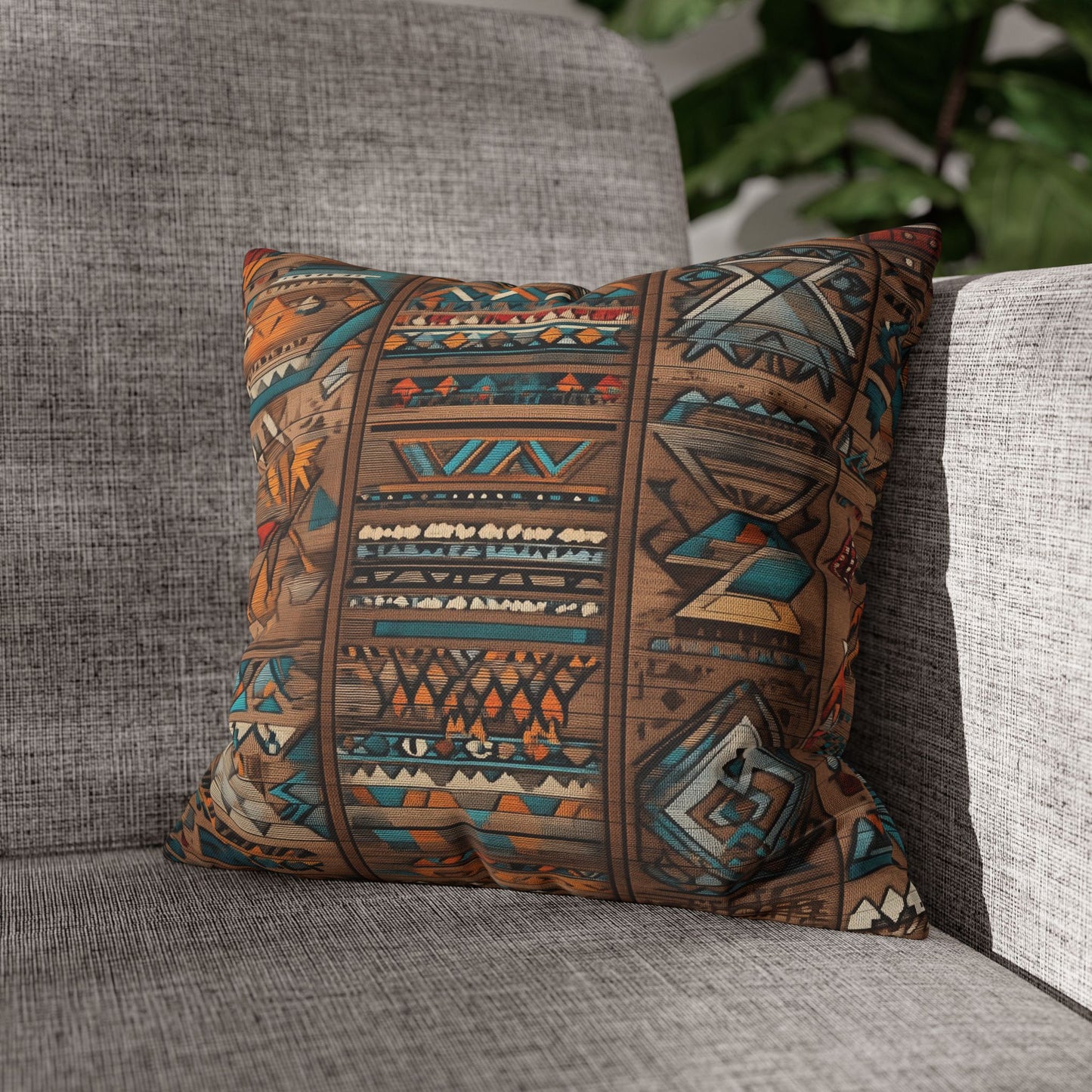 Indigenous Tapestry - Square Polyester Pillowcase