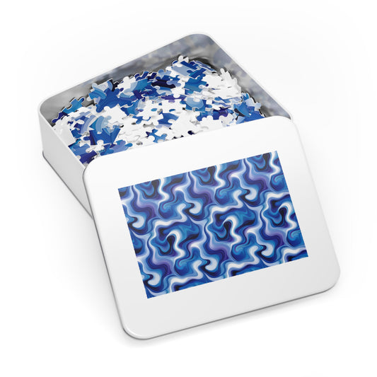 Blue Swirlino Jigsaw Puzzle 3