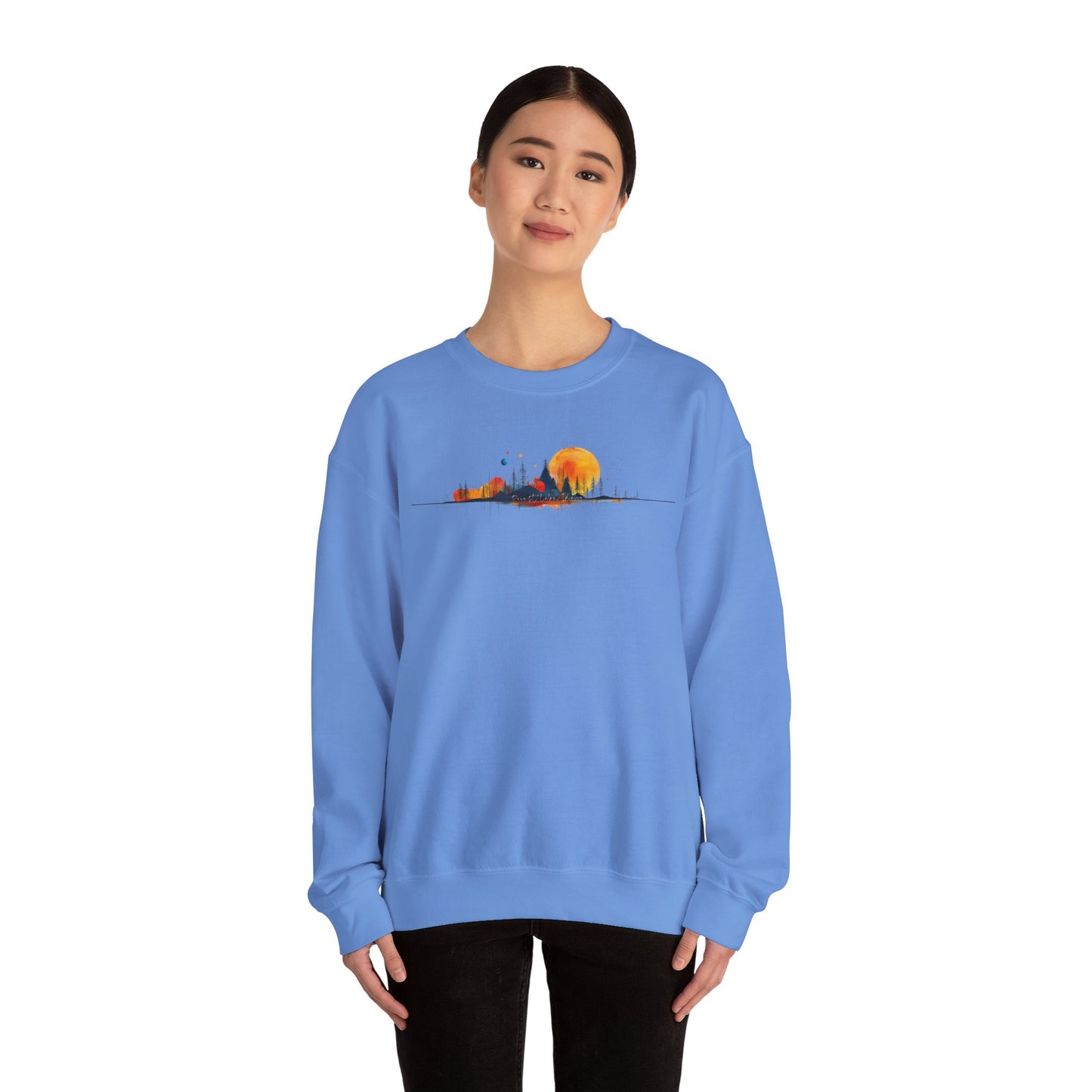 Priest Lake Geometry 4 Heavy Blend™ Crewneck Sweatshirt