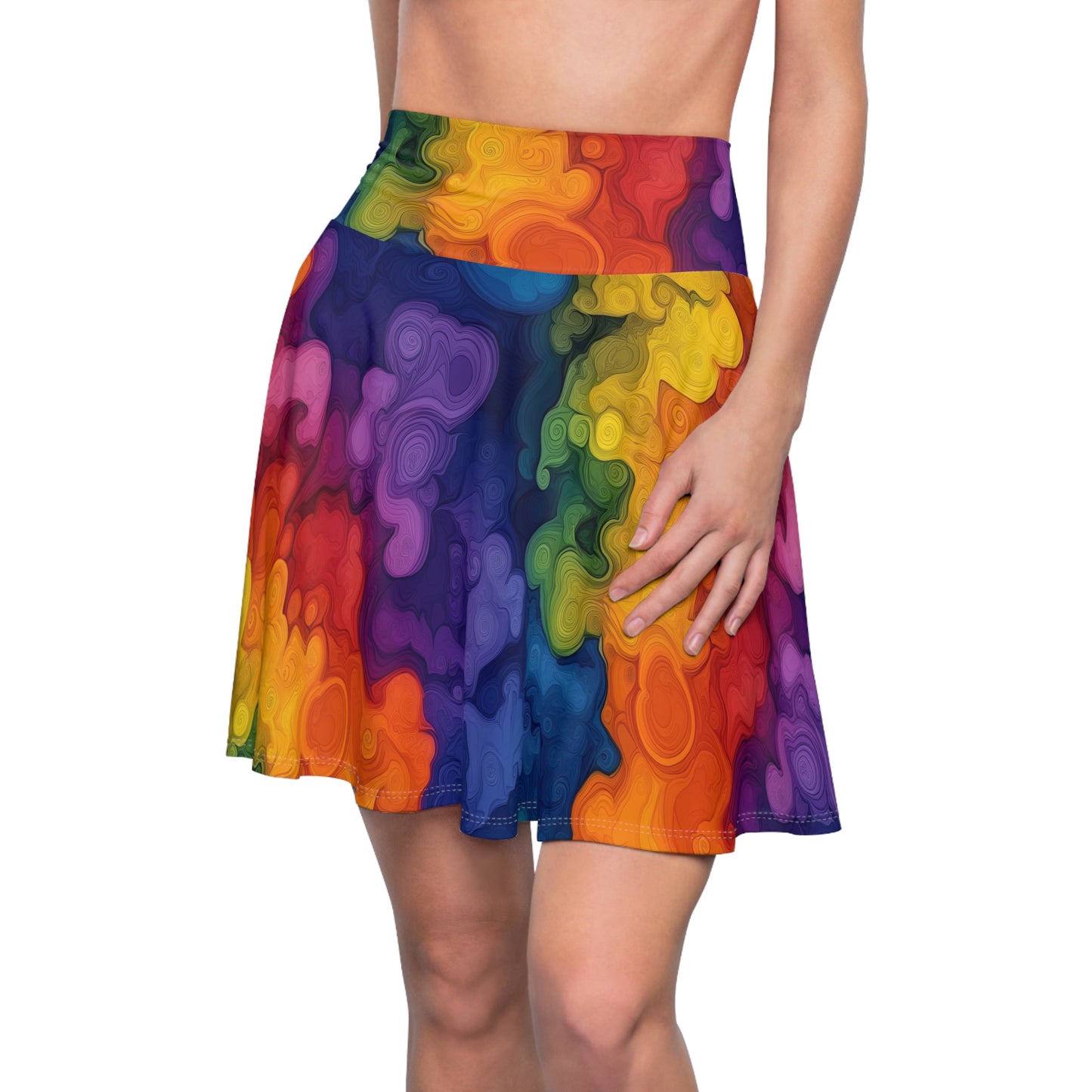 Psychedelic Swirl - Skater Skirt