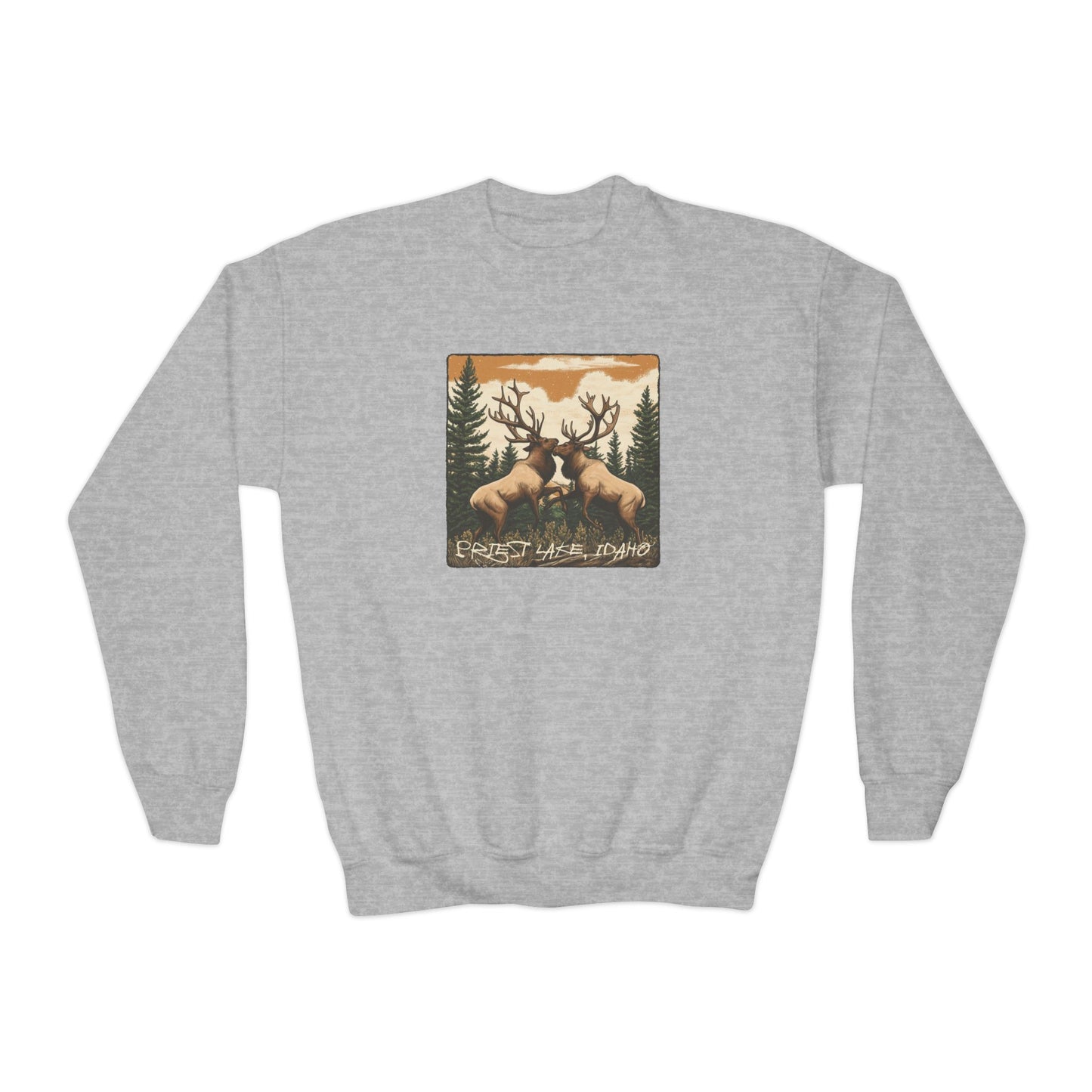 Priest Lake Elk Youth Crewneck Sweatshirt