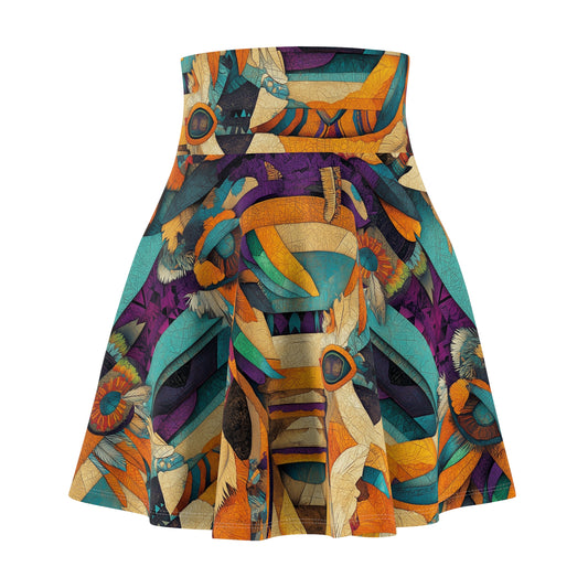 Tribal Eyes - Skater Skirt