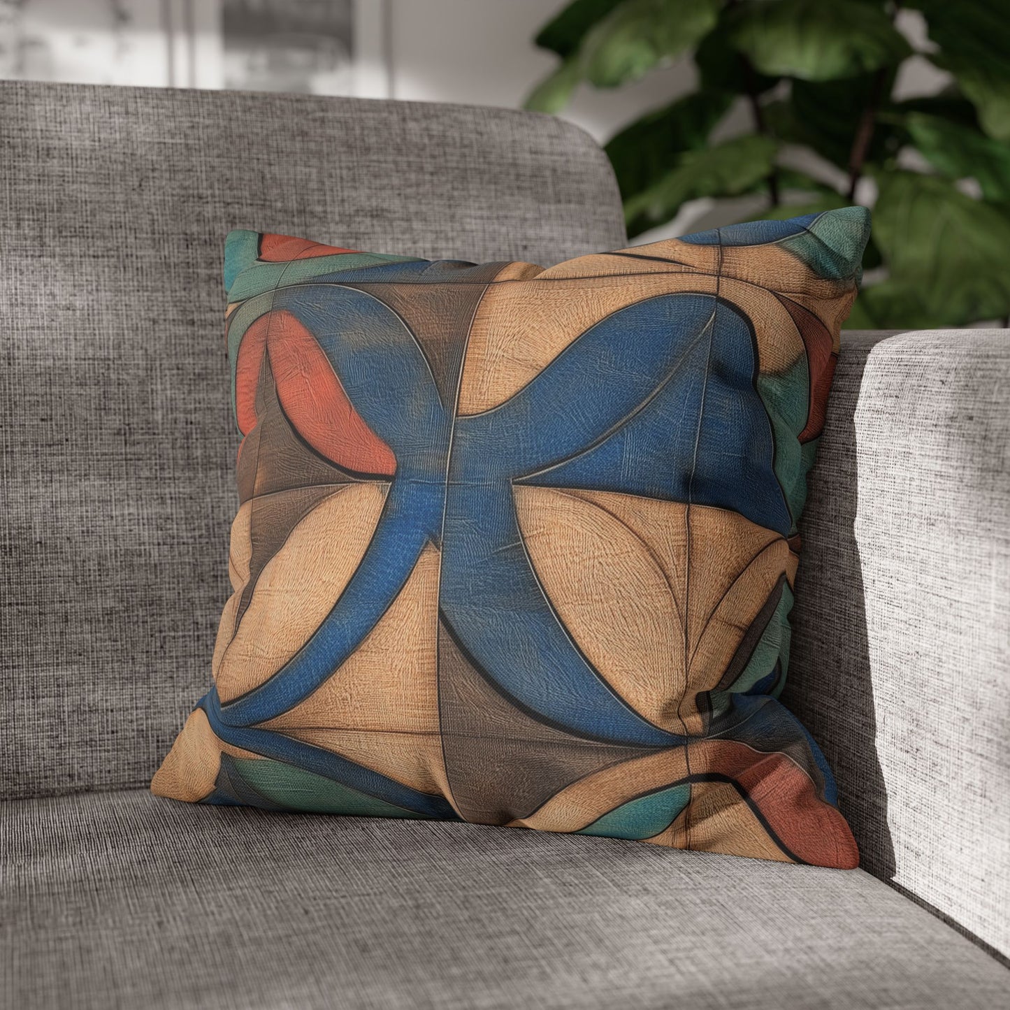 Waves of Harmony - Square Polyester Pillowcase