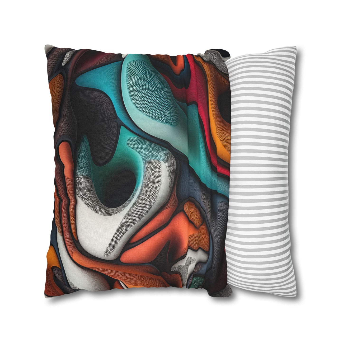 Textured Harmony - Square Polyester Pillowcase