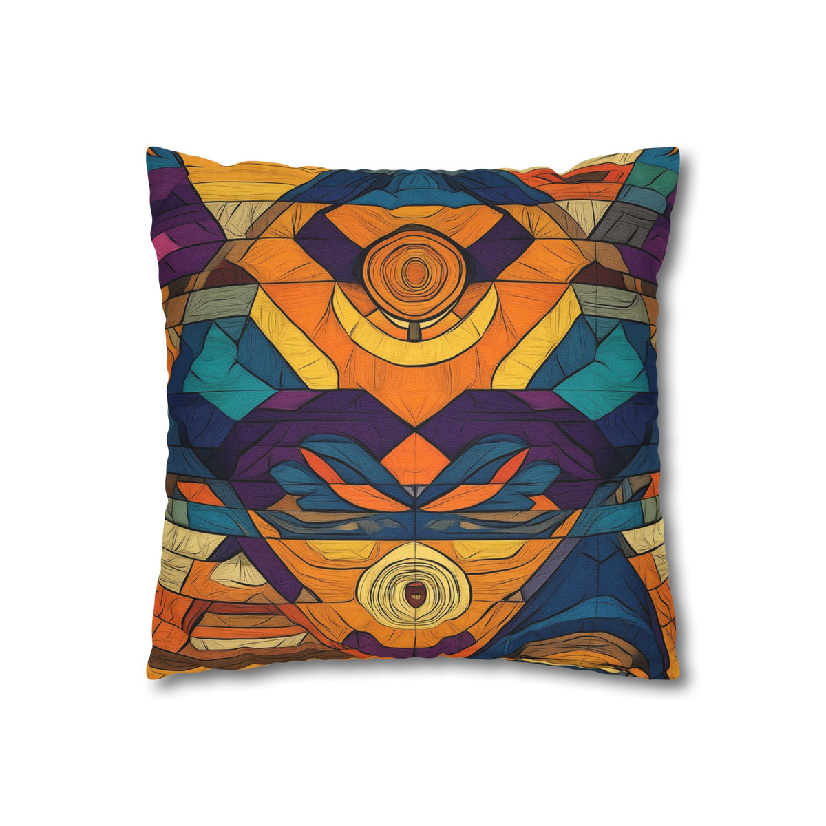 Vibrant Mandala- Square Polyester Pillowcase