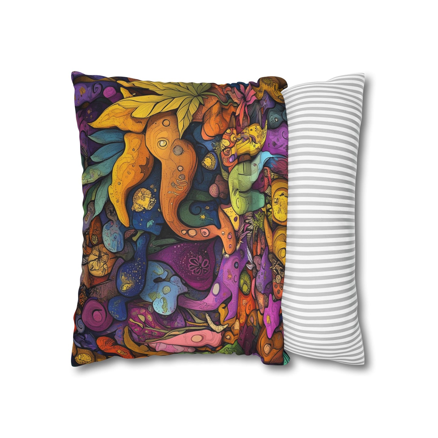 Kaleidoscopic Dream- Square Polyester Pillowcase