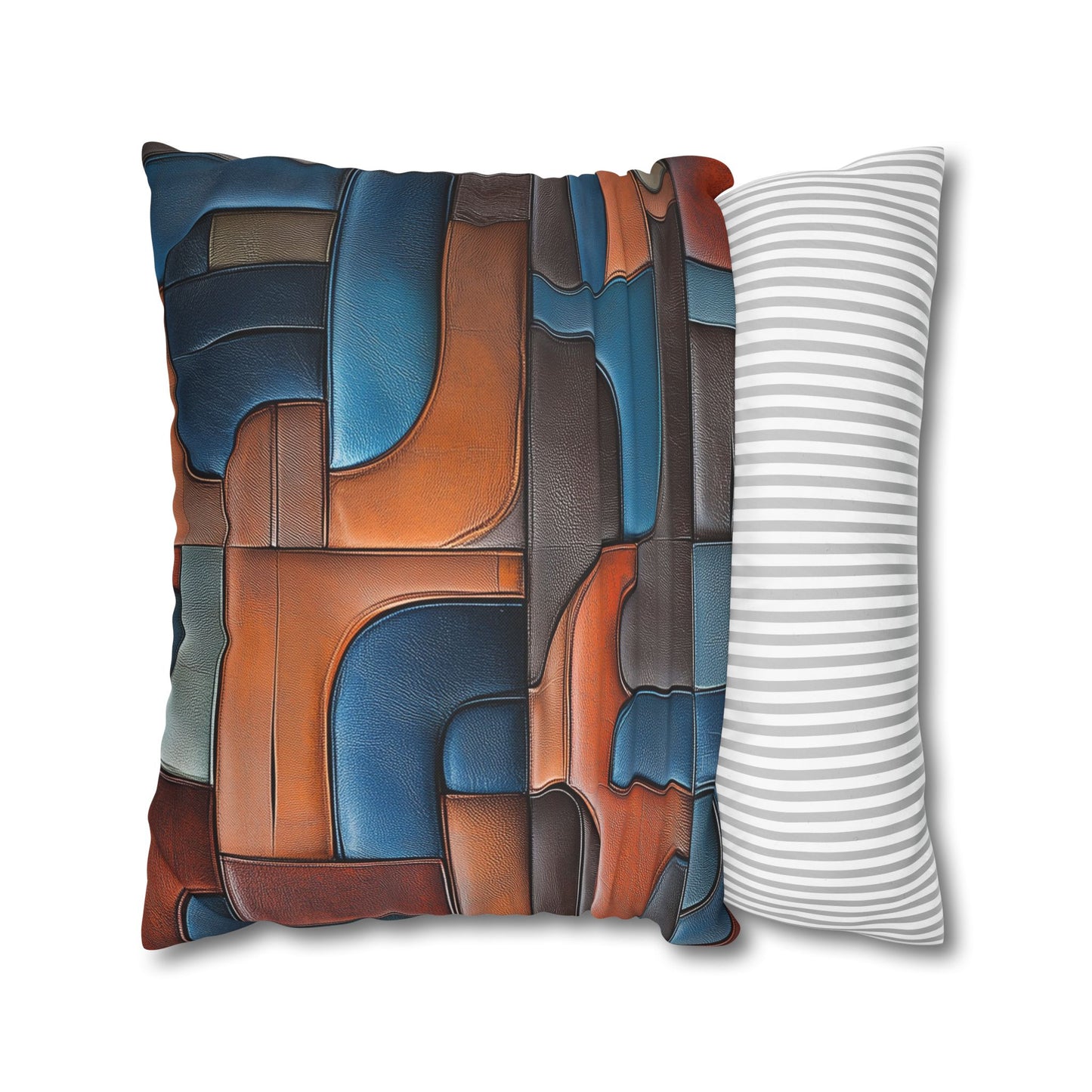 Leather Mosaic - Square Polyester Pillowcase