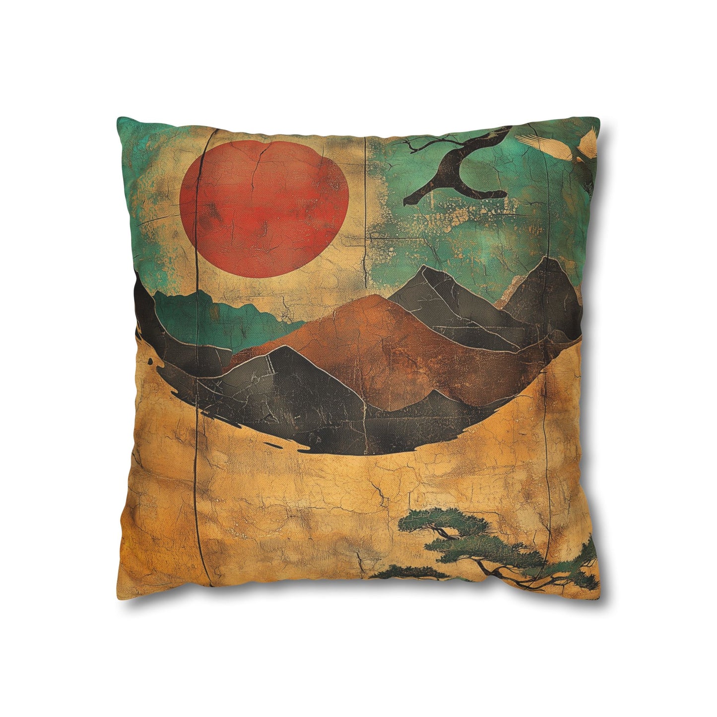 Rising Sun - Square Polyester Pillowcase