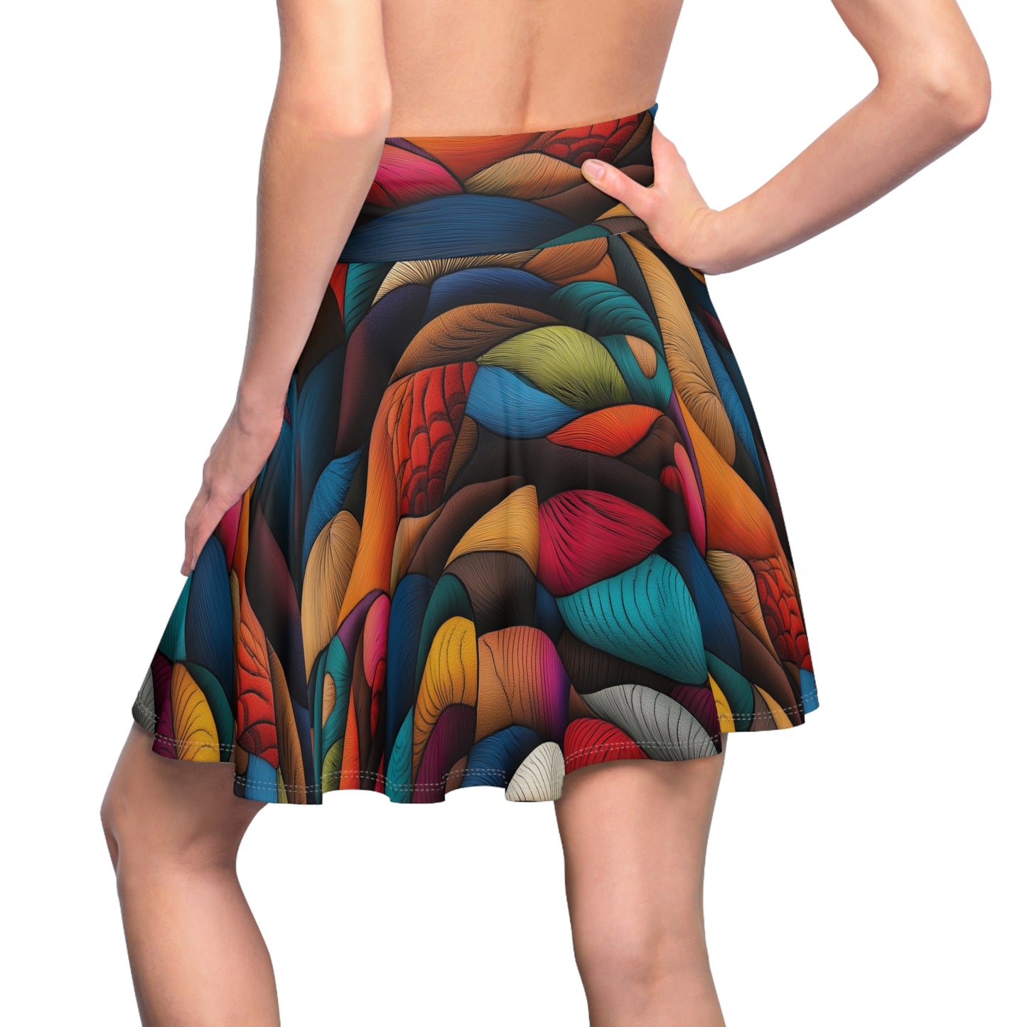 Fluid Tapestry Skater Skirt
