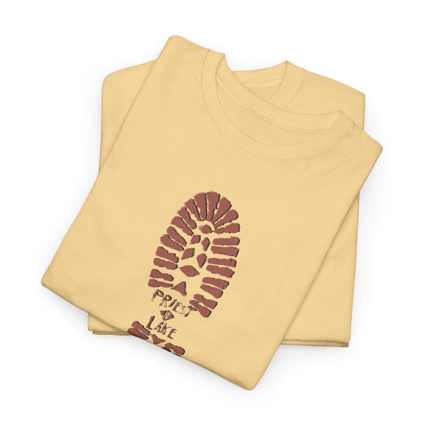 Classic 1990’s Priest Lake Boot Print Unisex Heavy Cotton Tee