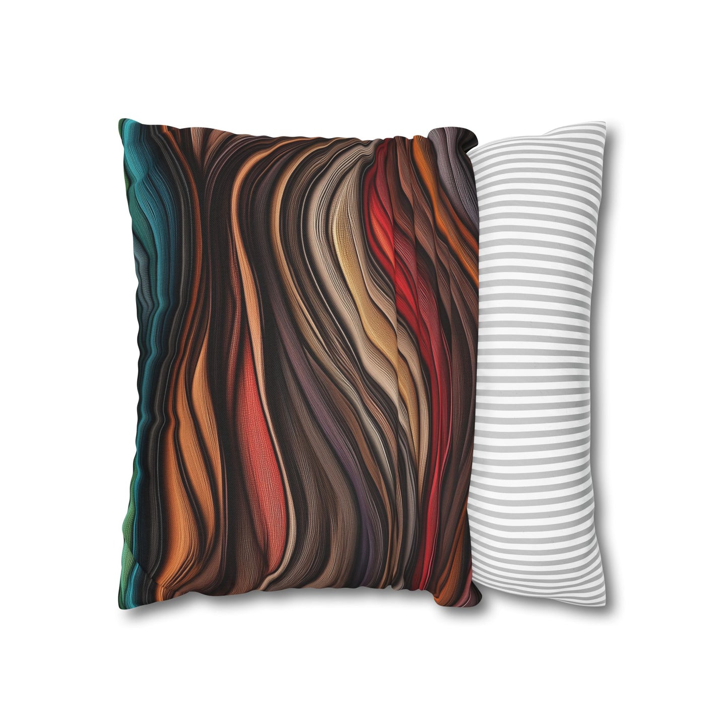 Fluid Waves - Square Polyester Pillowcase