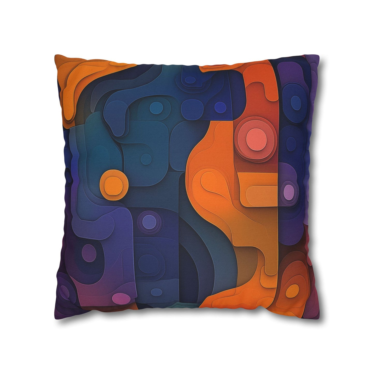 Fluid Harmony- Square Polyester Pillowcase