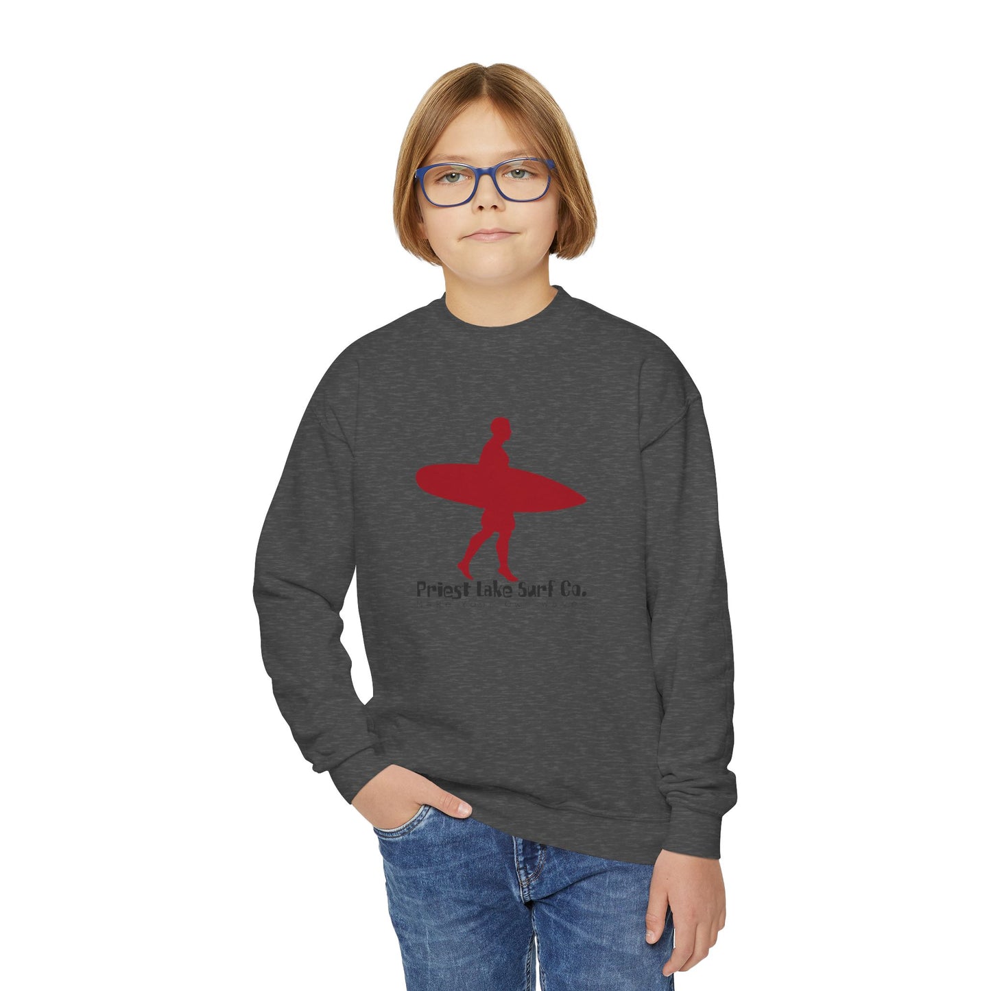 Priest Lake Surf Co. Youth Crewneck Sweatshirt