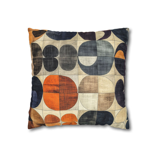 Earthy Abstract- Square Polyester Pillowcase