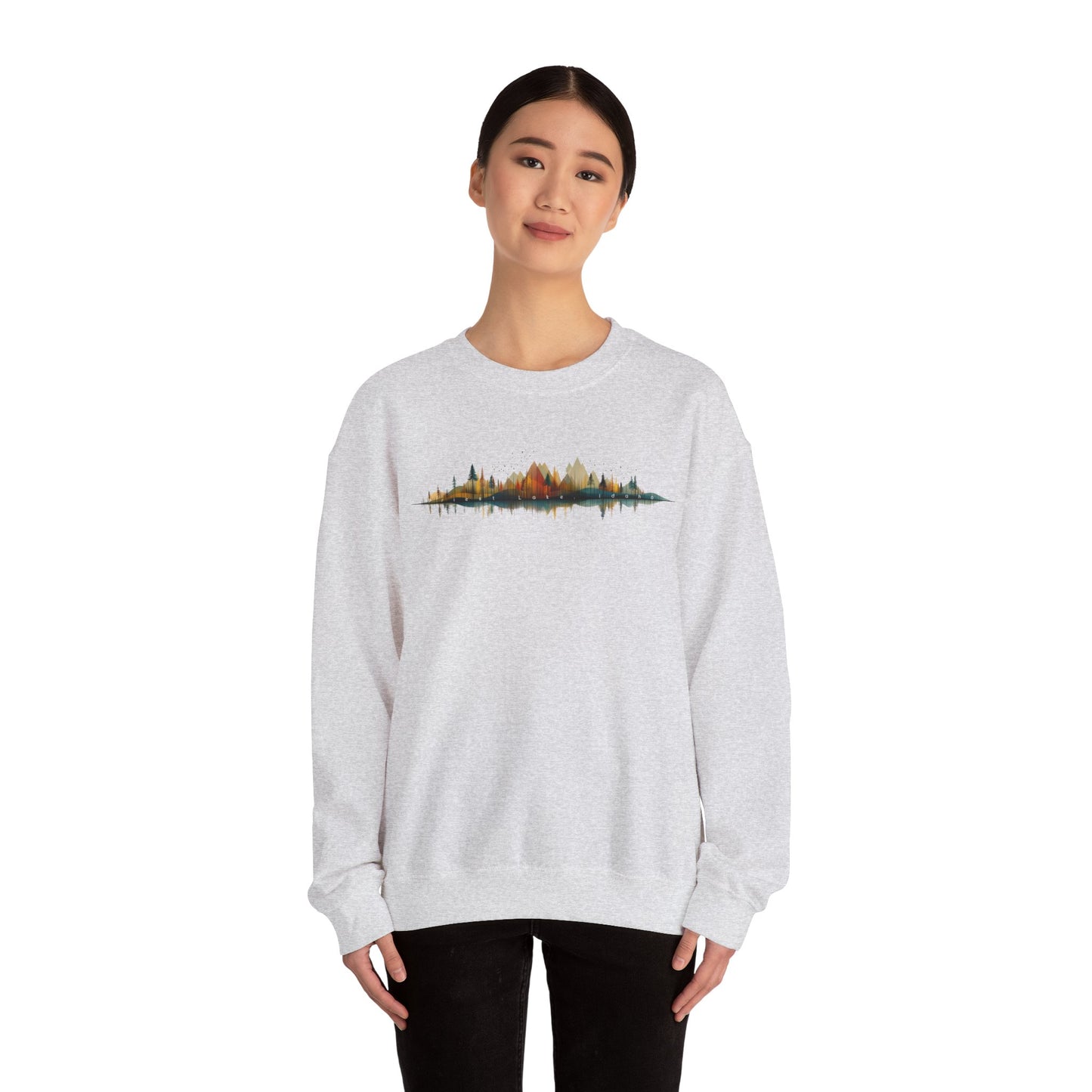 Priest Lake Geometry 3 Heavy Blend™ Crewneck Sweatshirt