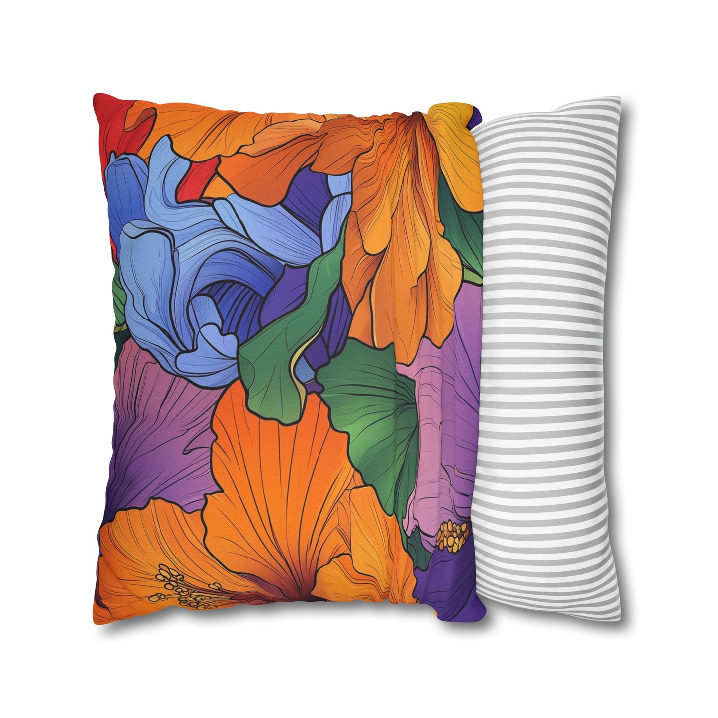 Tropical Kaleidoscope- Square Polyester Pillowcase