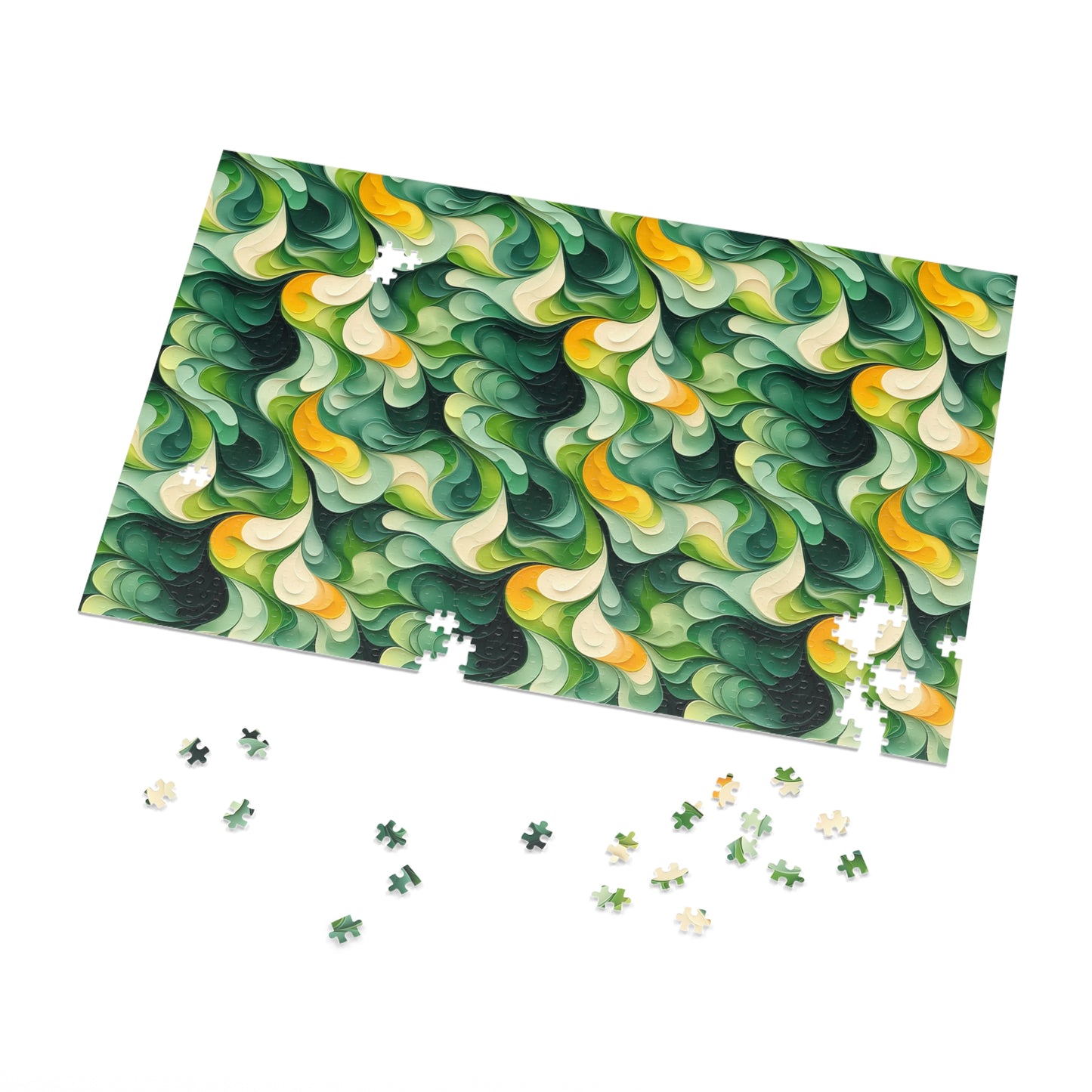 Green Swirlino Jigsaw Puzzle 14