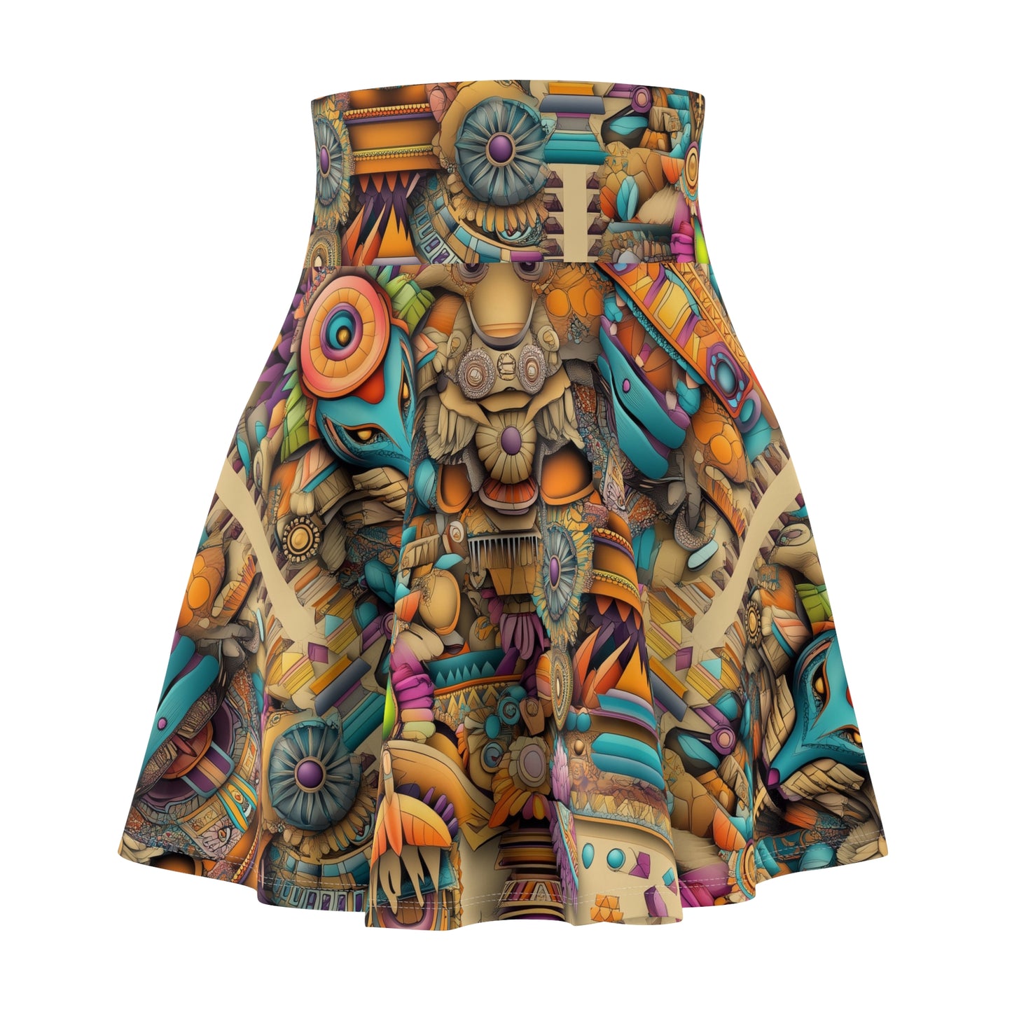 Kaleidoscopic Creatures - Skater Skirt