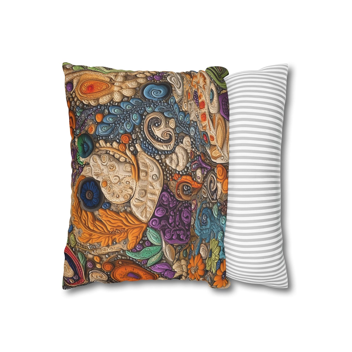 Kaleidoscope Garden- Square Polyester Pillowcase