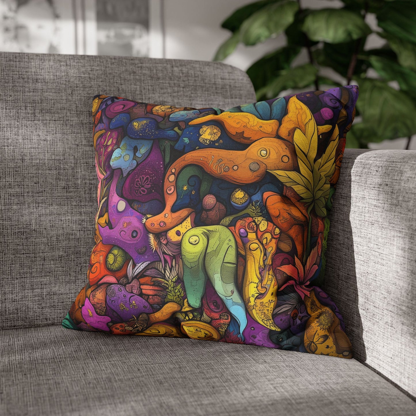 Kaleidoscopic Dream- Square Polyester Pillowcase