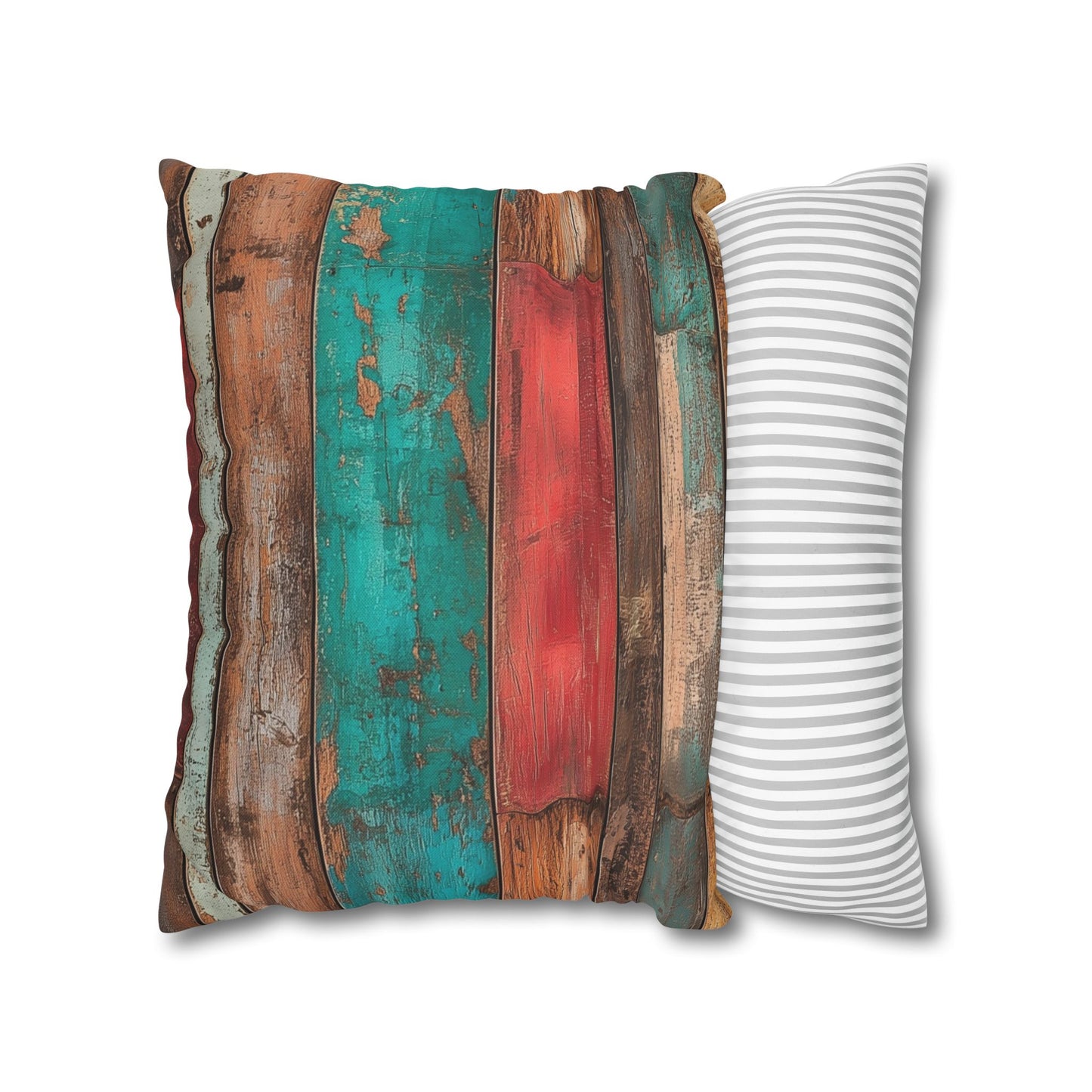 Rustic Rainbow - Square Polyester Pillowcase