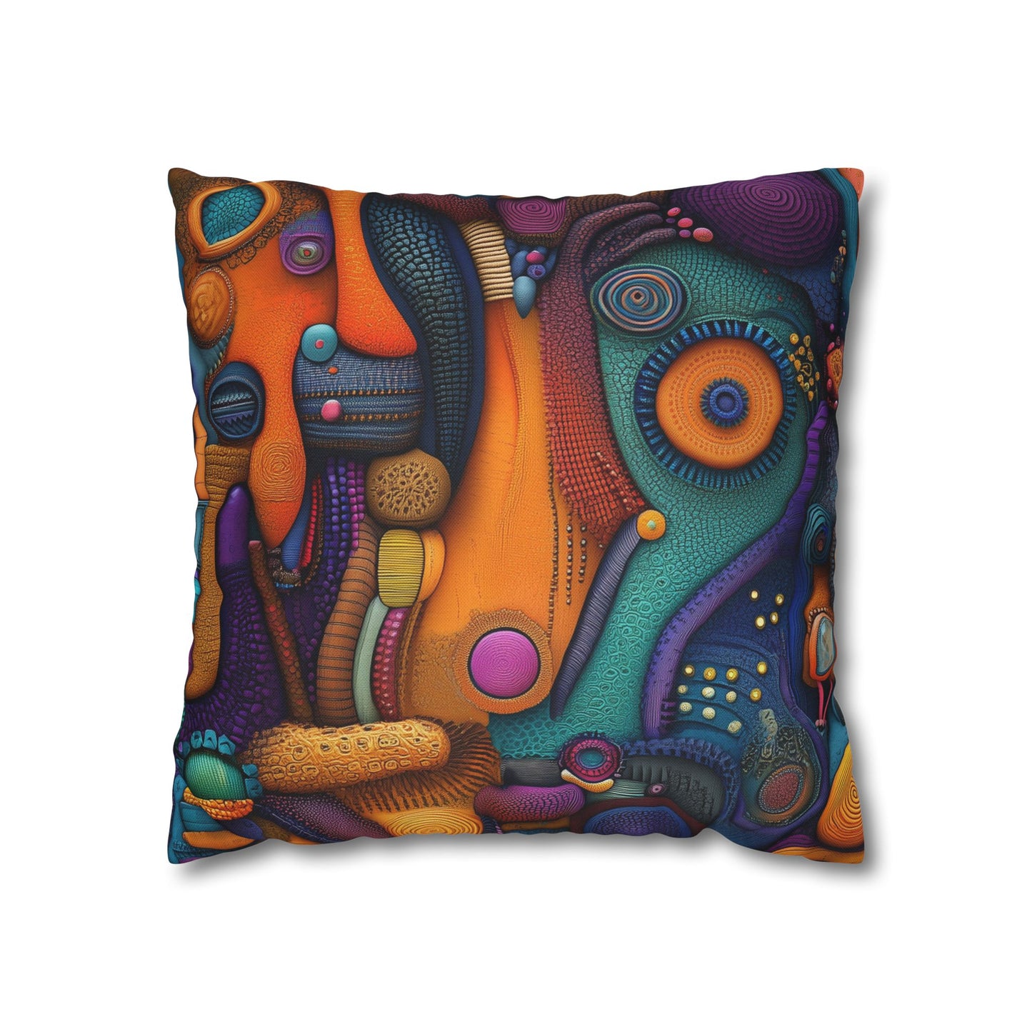 Vibrant Vortex- Square Polyester Pillowcase