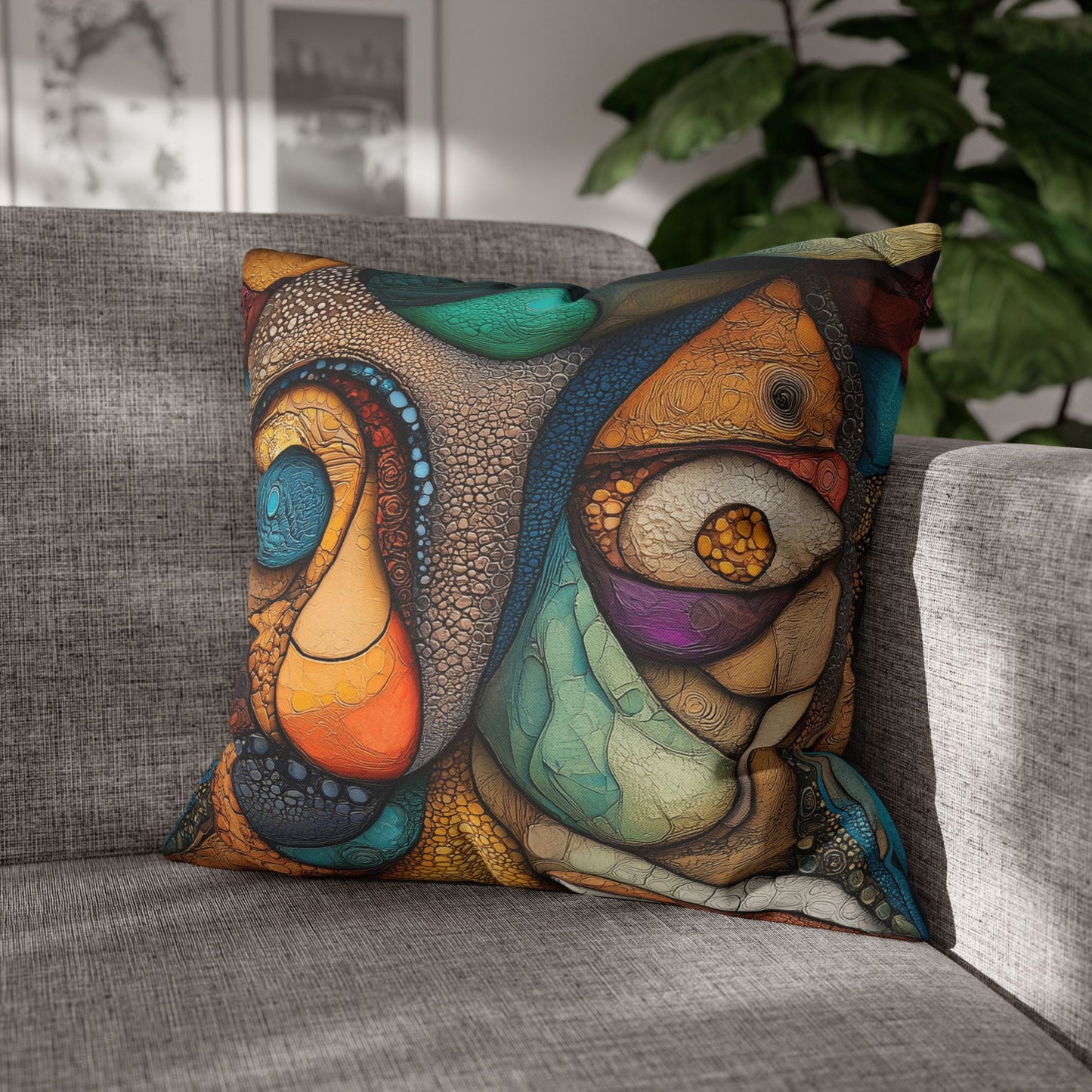 Swirling Depths - Square Polyester Pillowcase