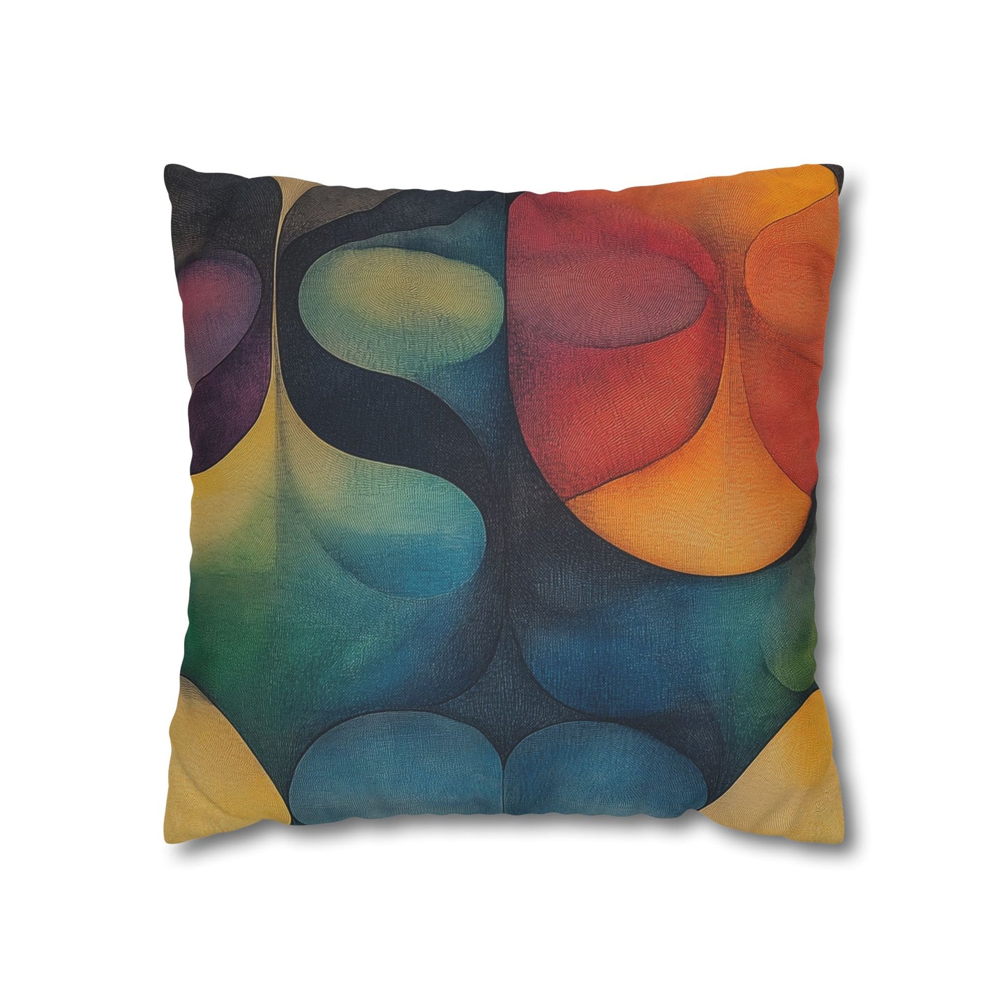 Fluid Forms- Square Polyester Pillowcase