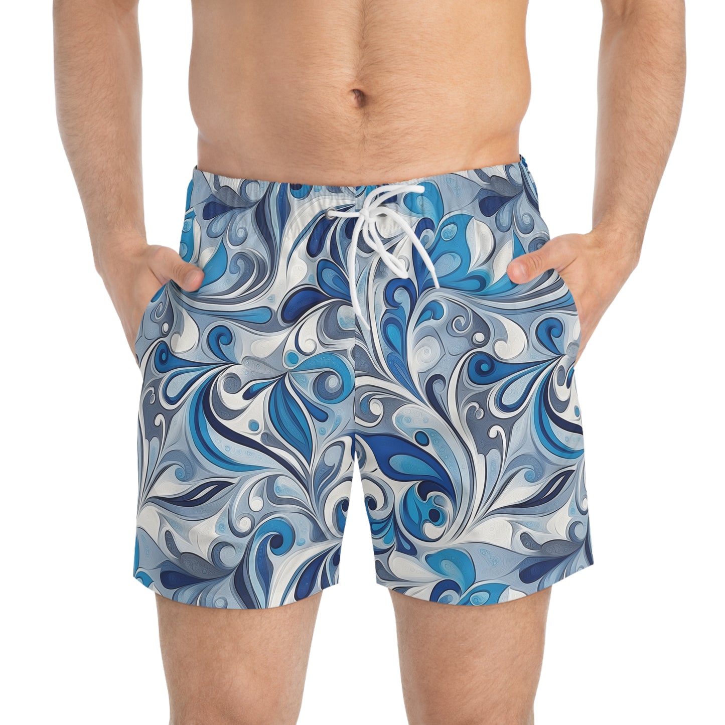 Lake57 Blue Swirlino Swim Trunks