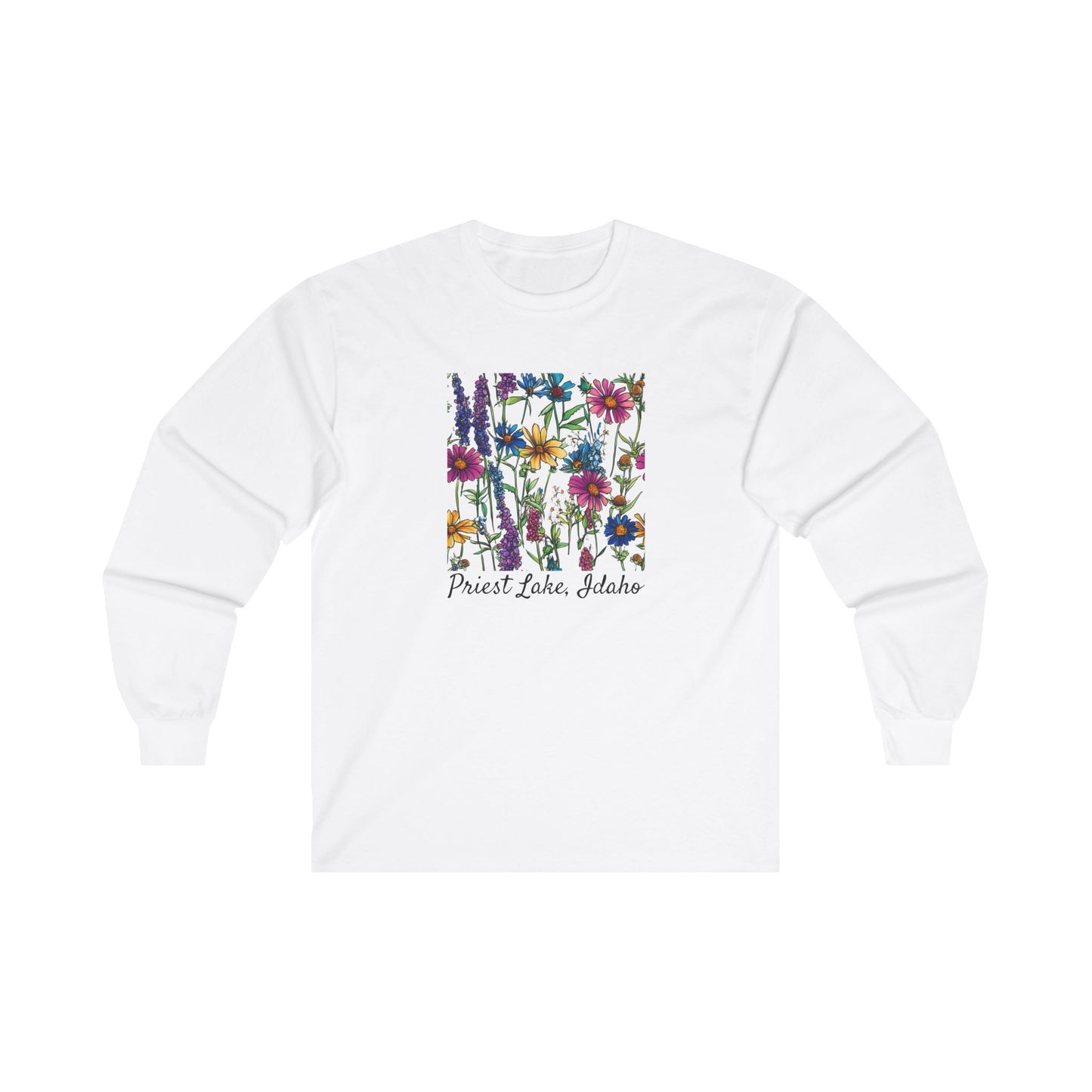 Priest Lake Wildflower Lake Ultra Cotton Long Sleeve T-shirt