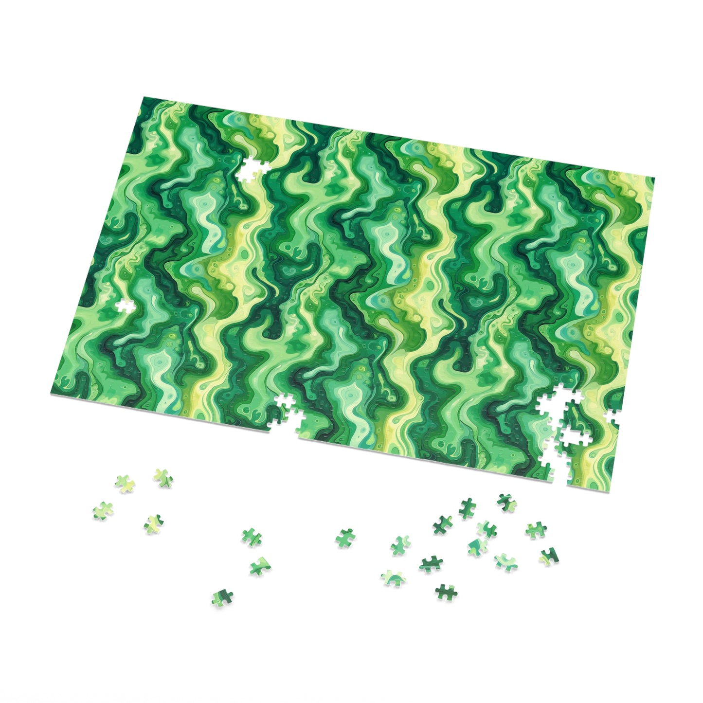 Green Swirlino Jigsaw Puzzle 8