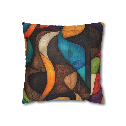 Chromatic Harmony - Square Polyester Pillowcase