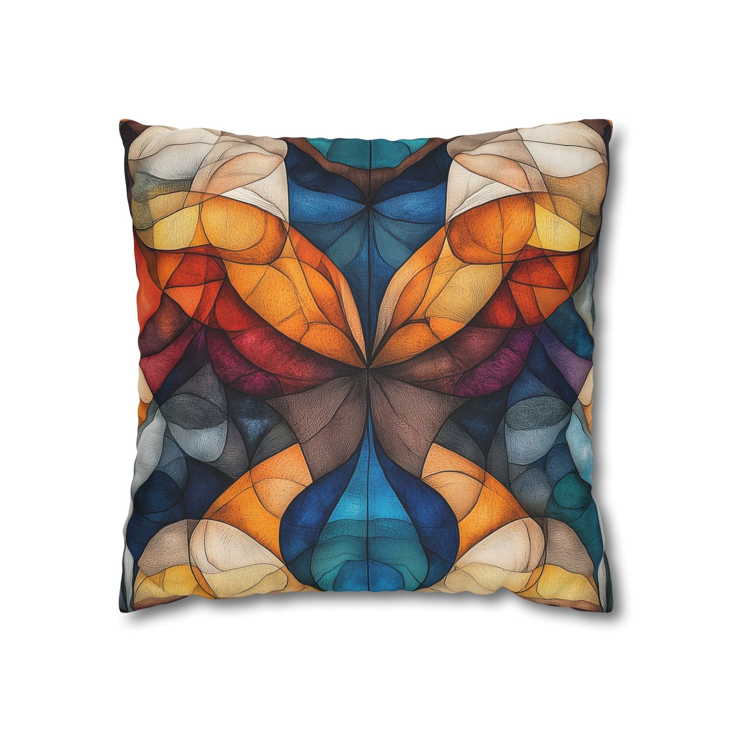 Stained Glass Reverie - Square Polyester Pillowcase