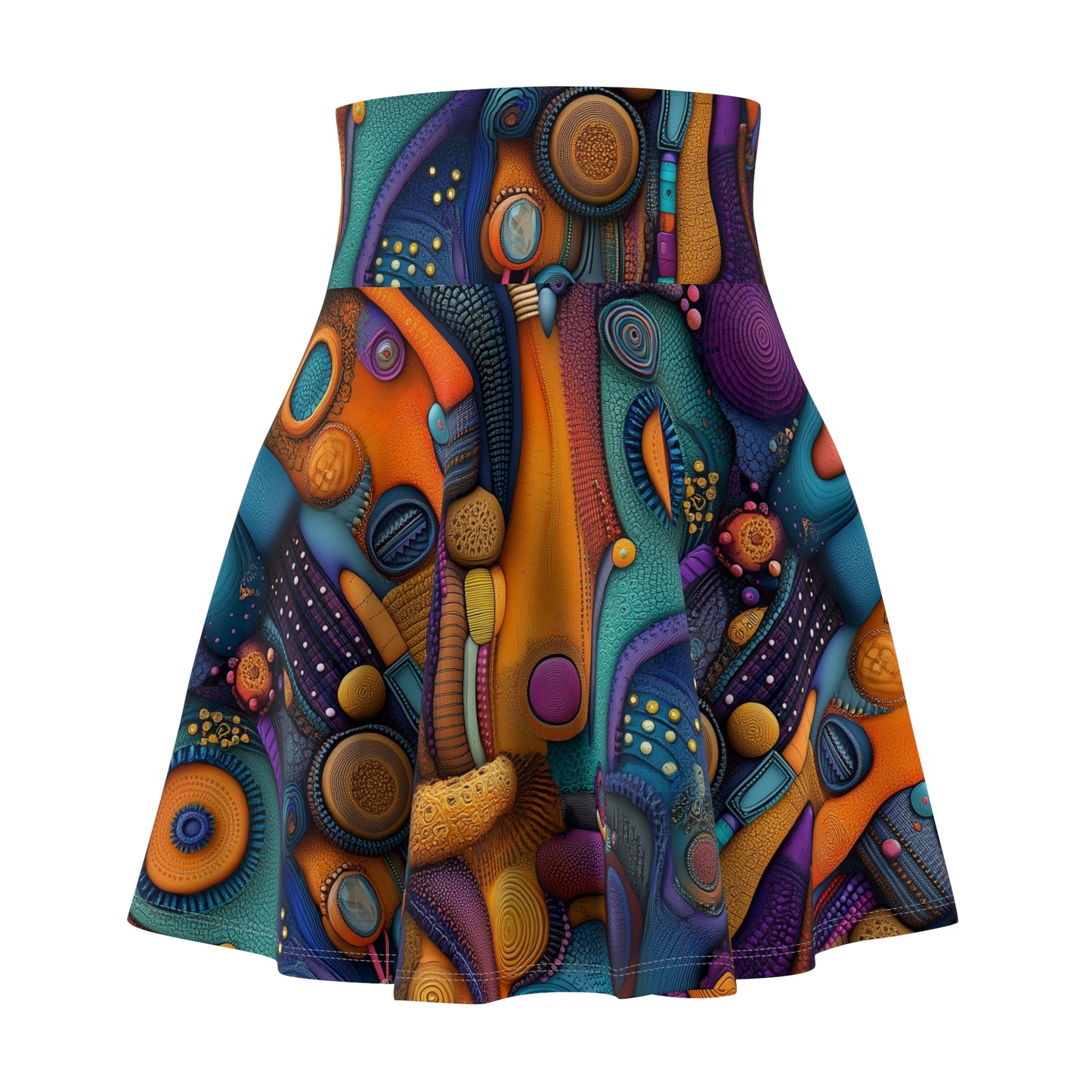 Vibrant Chaos Skater Skirt