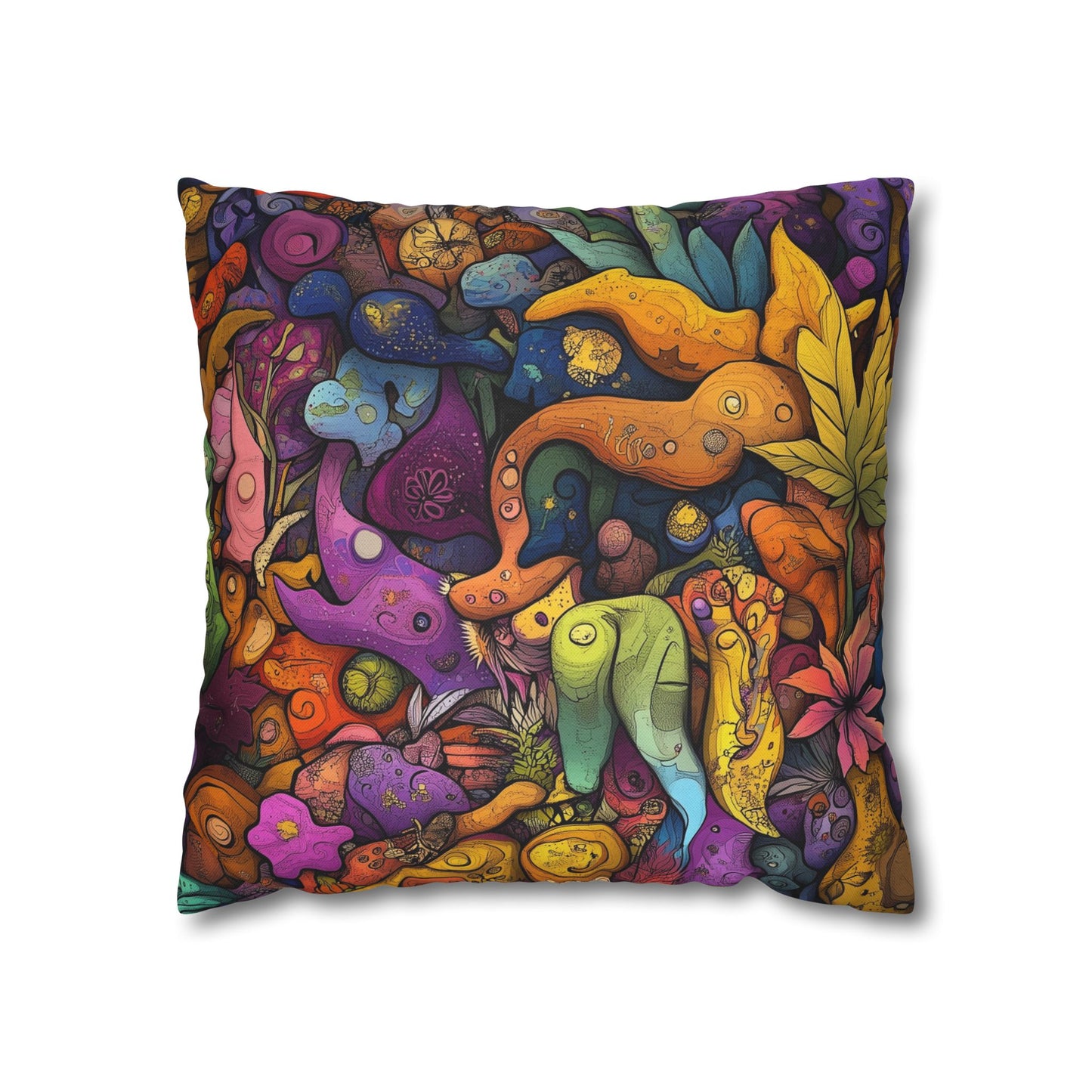 Kaleidoscopic Dream- Square Polyester Pillowcase