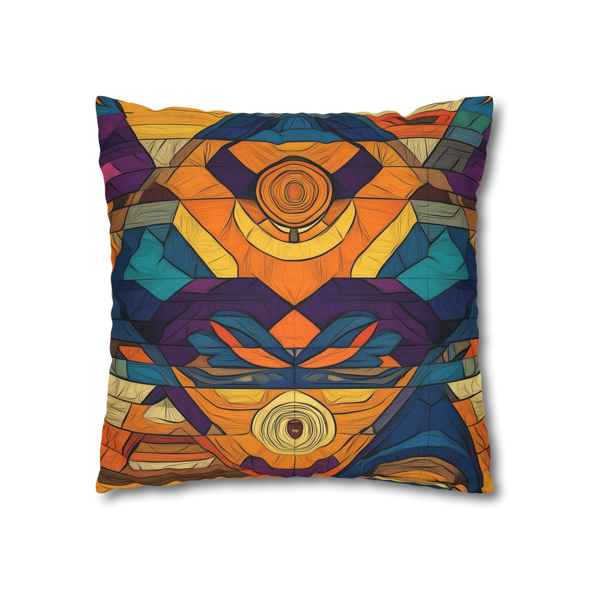 Vibrant Mandala- Square Polyester Pillowcase