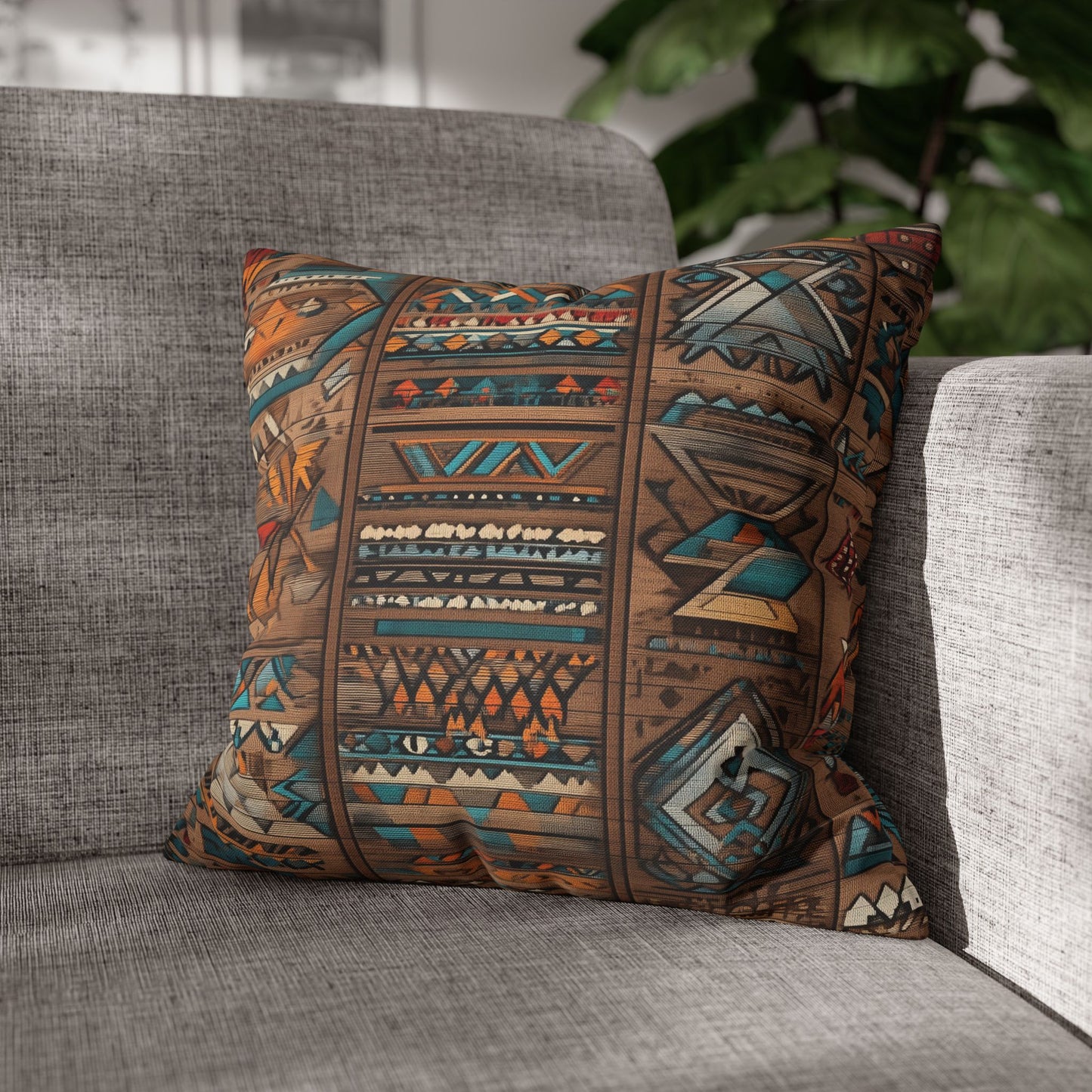 Indigenous Tapestry - Square Polyester Pillowcase