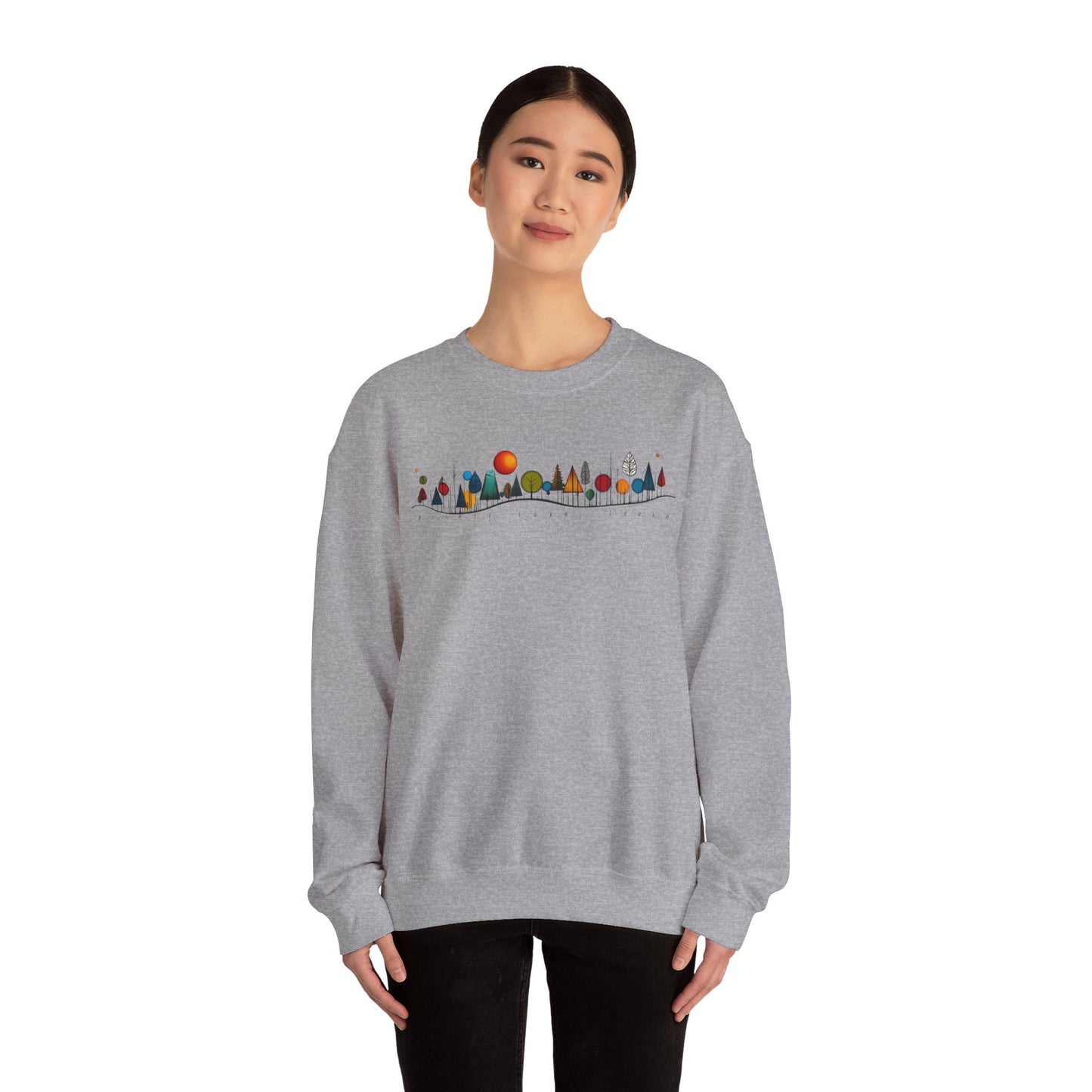 Priest Lake Geometry 5 Heavy Blend™ Crewneck Sweatshirt