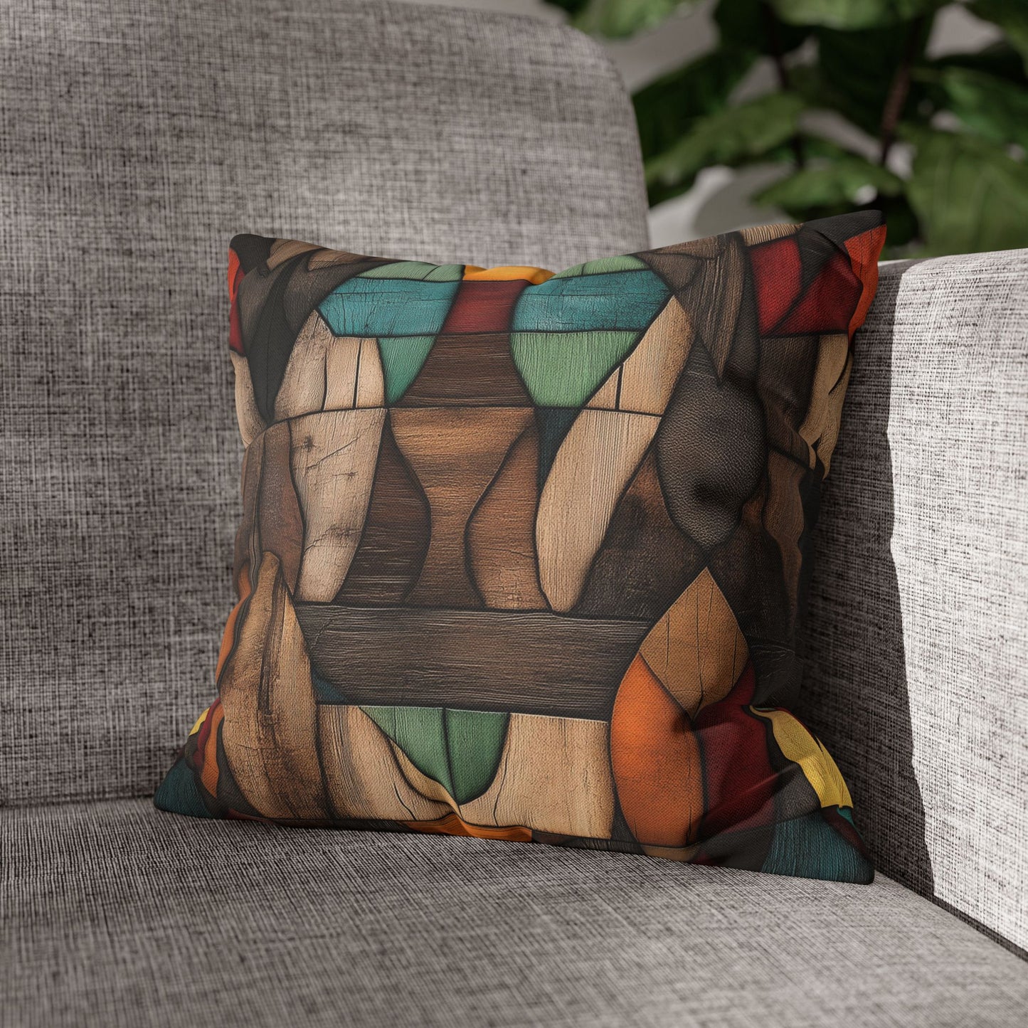 Chromatic Mosaic - Square Polyester Pillowcase