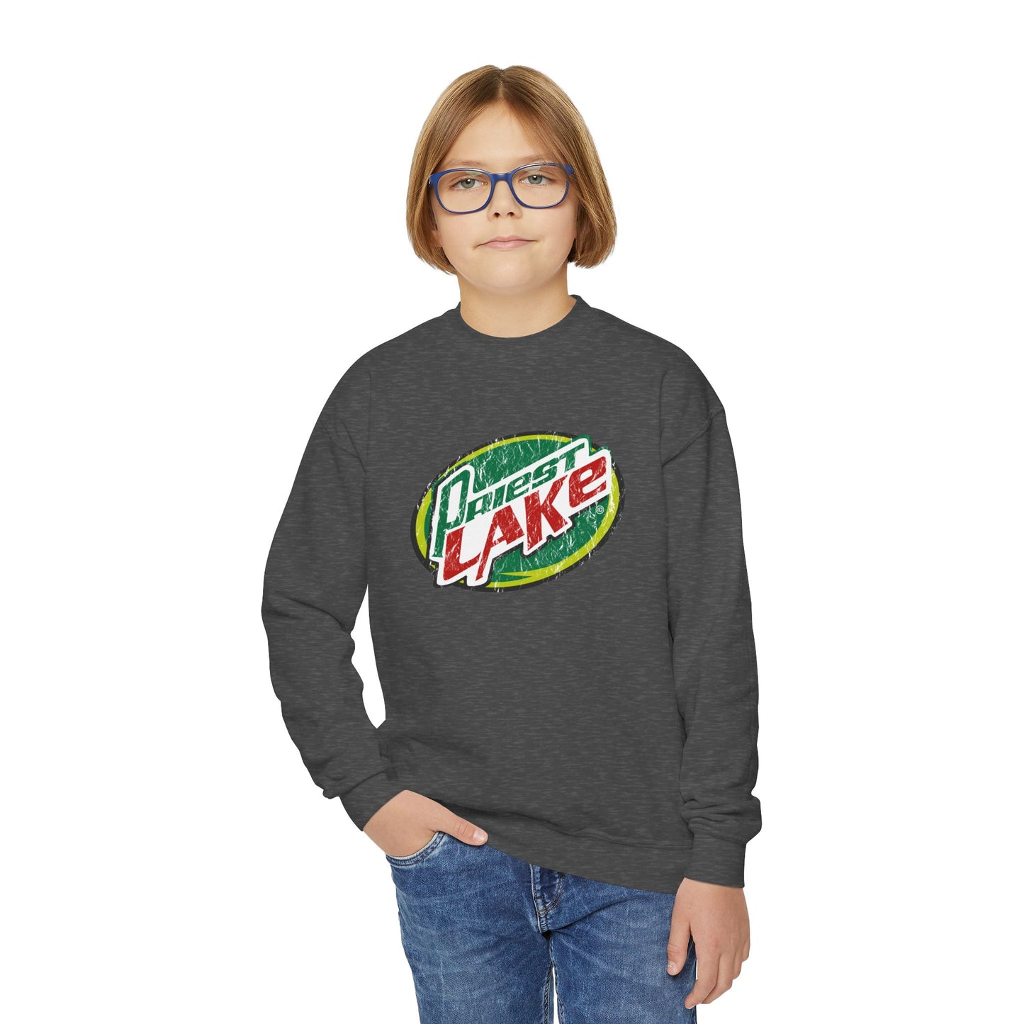 Priest Lake Dew Youth Crewneck Sweatshirt