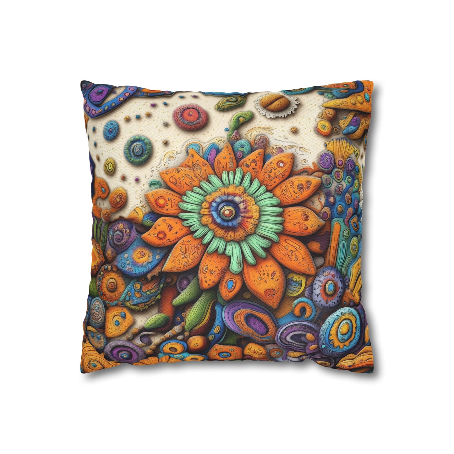 Coral Dreams- Square Polyester Pillowcase