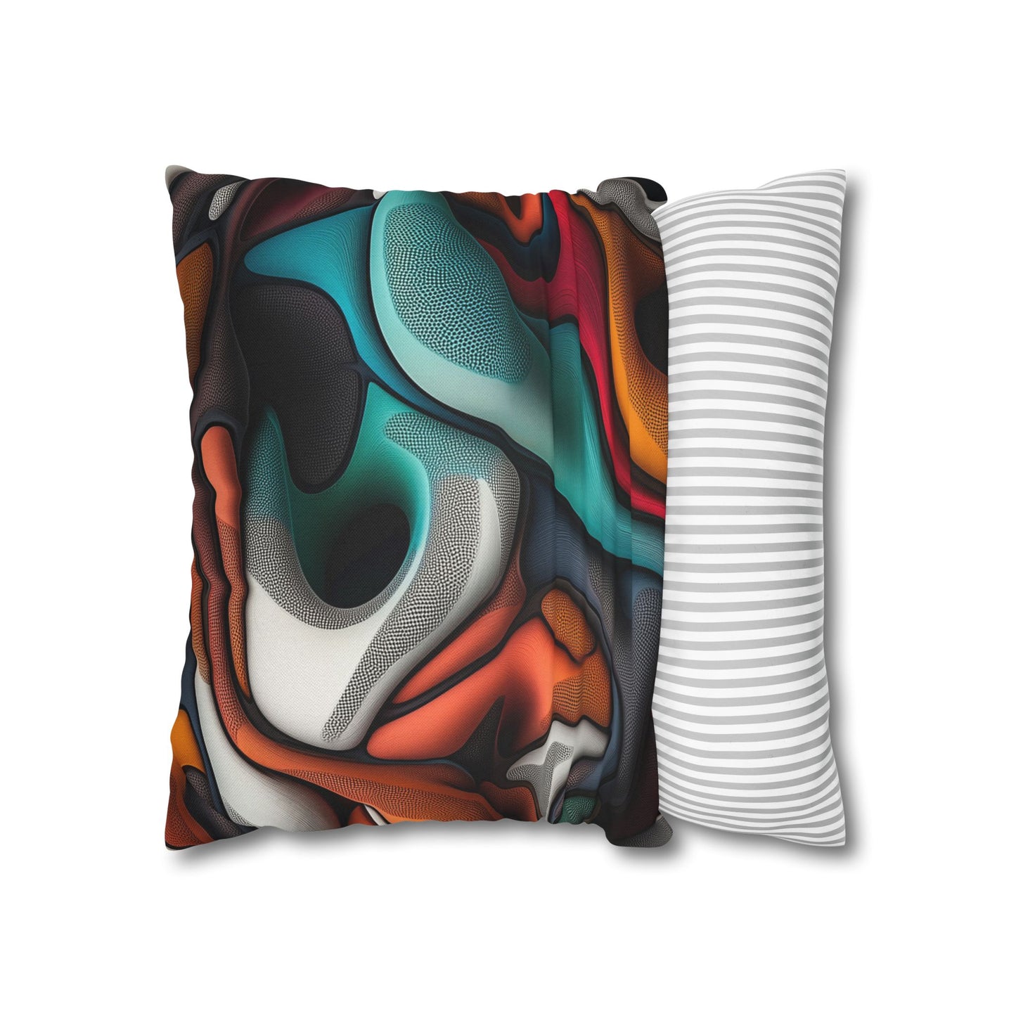 Textured Harmony - Square Polyester Pillowcase