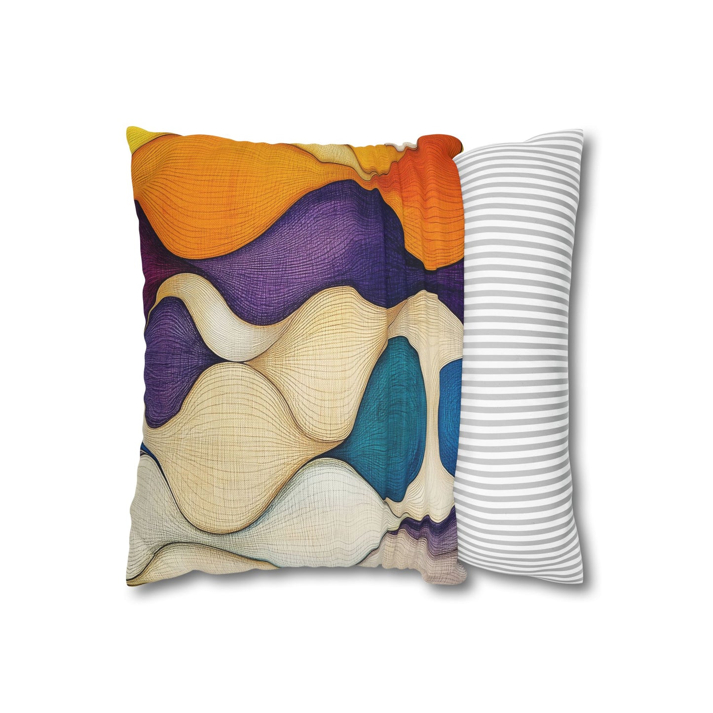 Fluid Reverie- Square Polyester Pillowcase