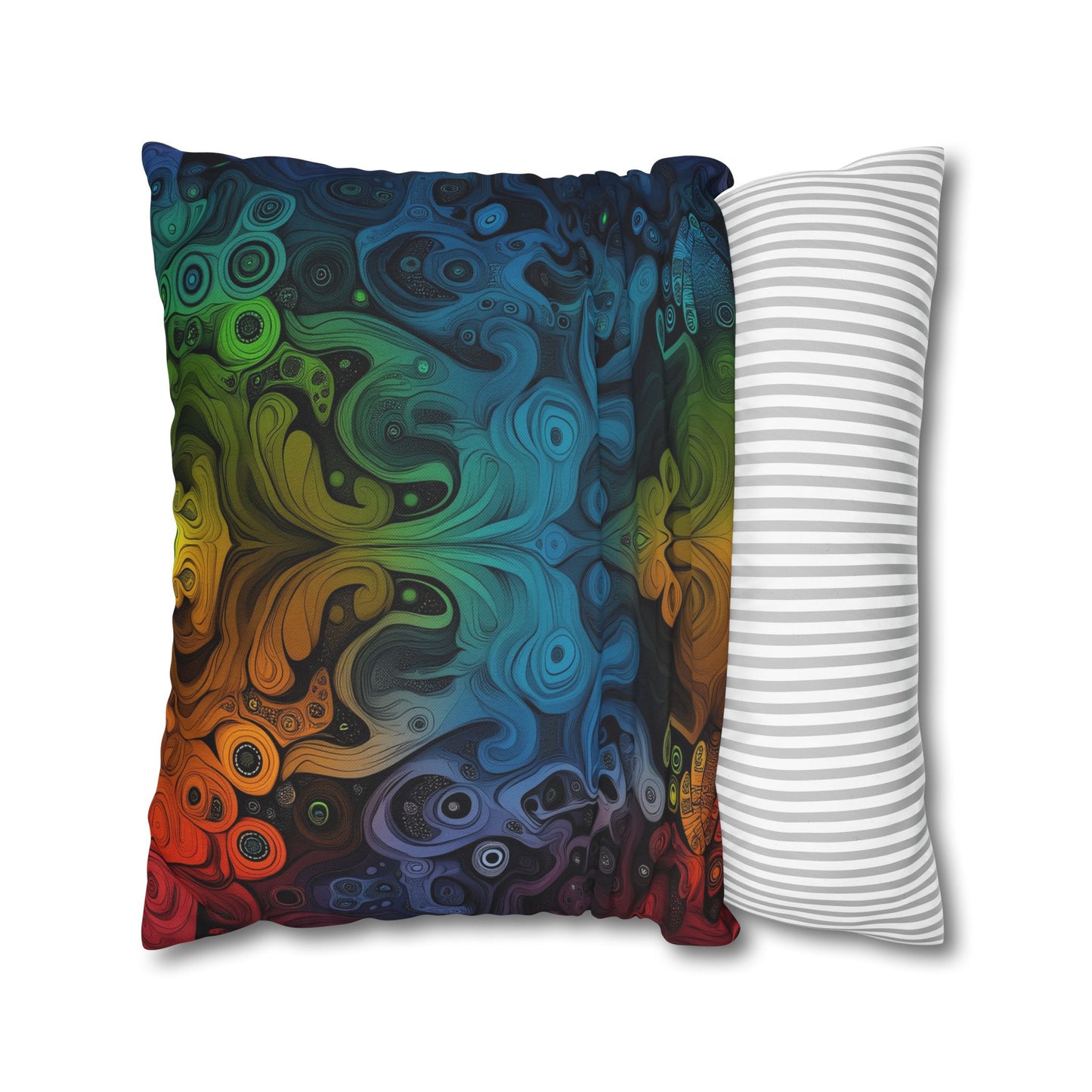 Psychedelic Symphony- Square Polyester Pillowcase