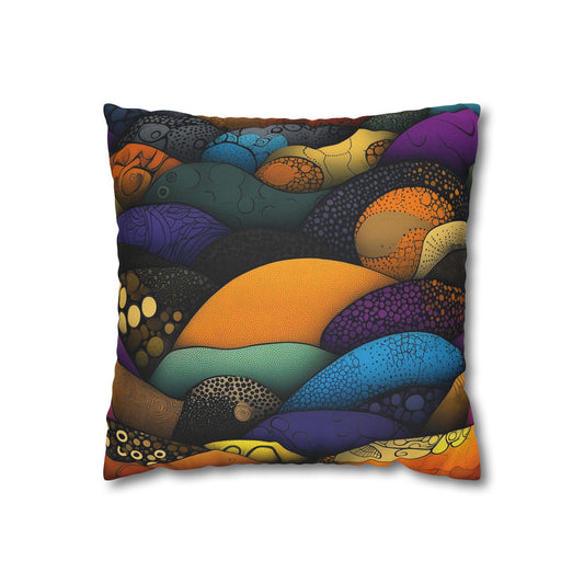 Kaleidoscopic Dreamscape- Square Polyester Pillowcase