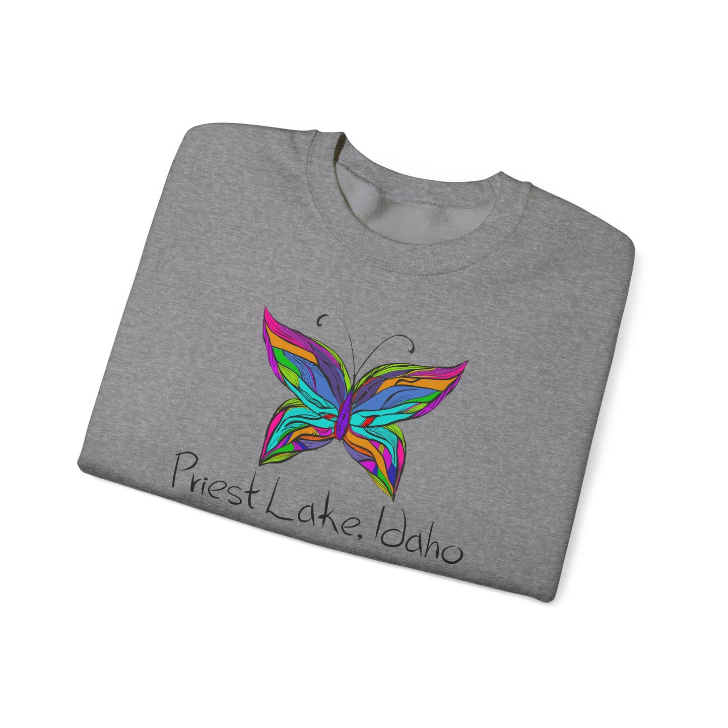 Priest Lake Butterfly Unisex Heavy Blend™ Crewneck Sweatshirt