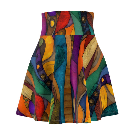 Vibrant Fusion Skater Skirt